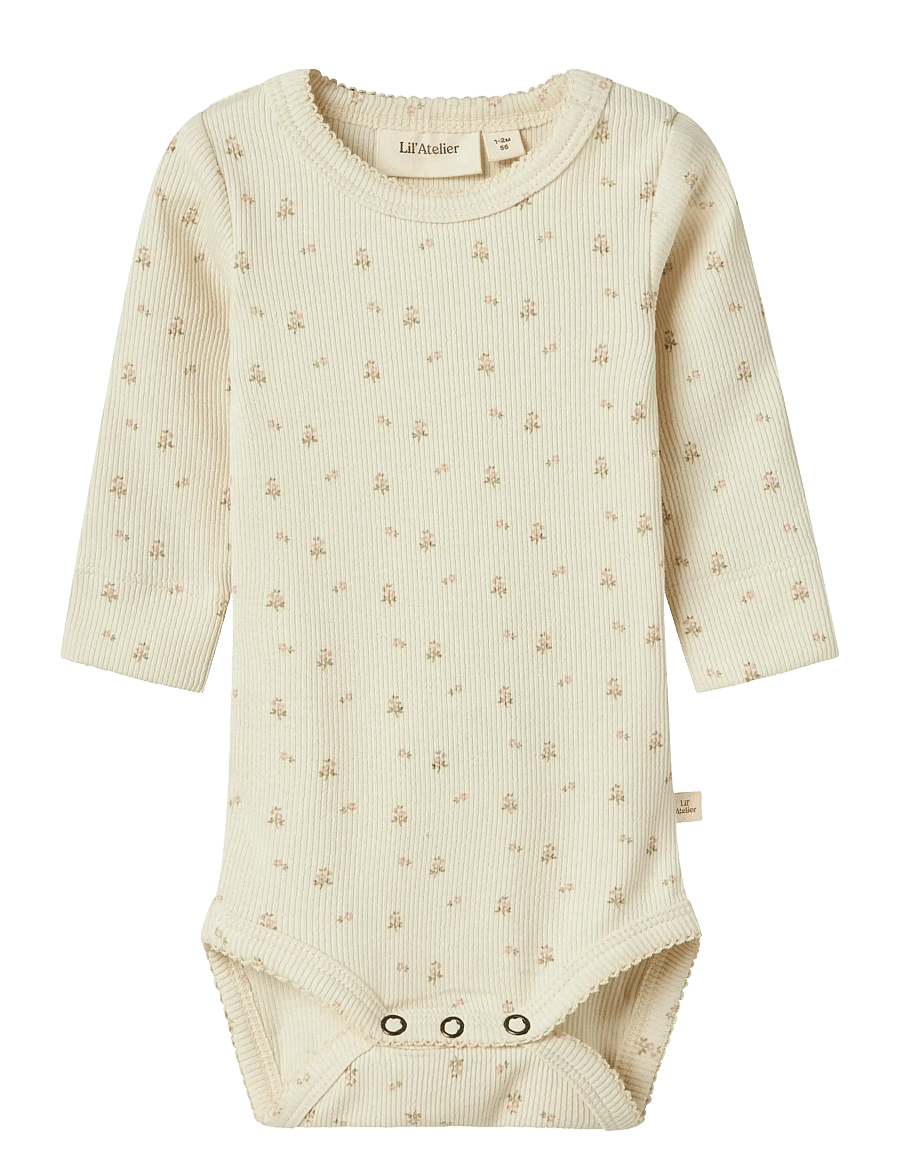 Lil'Atelier - NBFGAGO LS SLIM BODY LIL NOOS - pikkade varrukatega bodid - turtledove - 0
