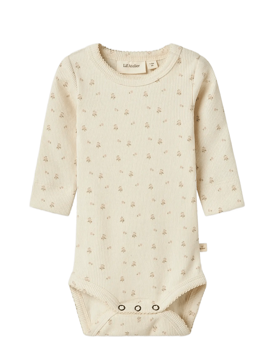 Lil'Atelier - NBFGAGO LS SLIM BODY LIL NOOS - langärmelige bodys - turtledove - 2
