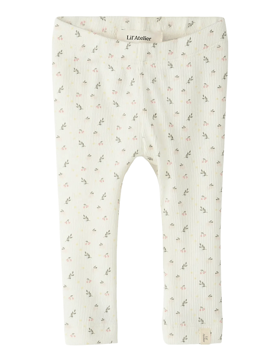 Lil'Atelier - NBFGAGO SLIM LEGGING LIL NOOS - leggings - coconut milk - 0