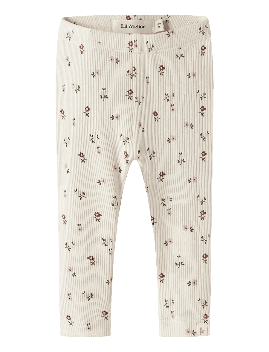 Lil'Atelier - NBFGAGO SLIM LEGGING LIL NOOS - leggings - turtledove - 0