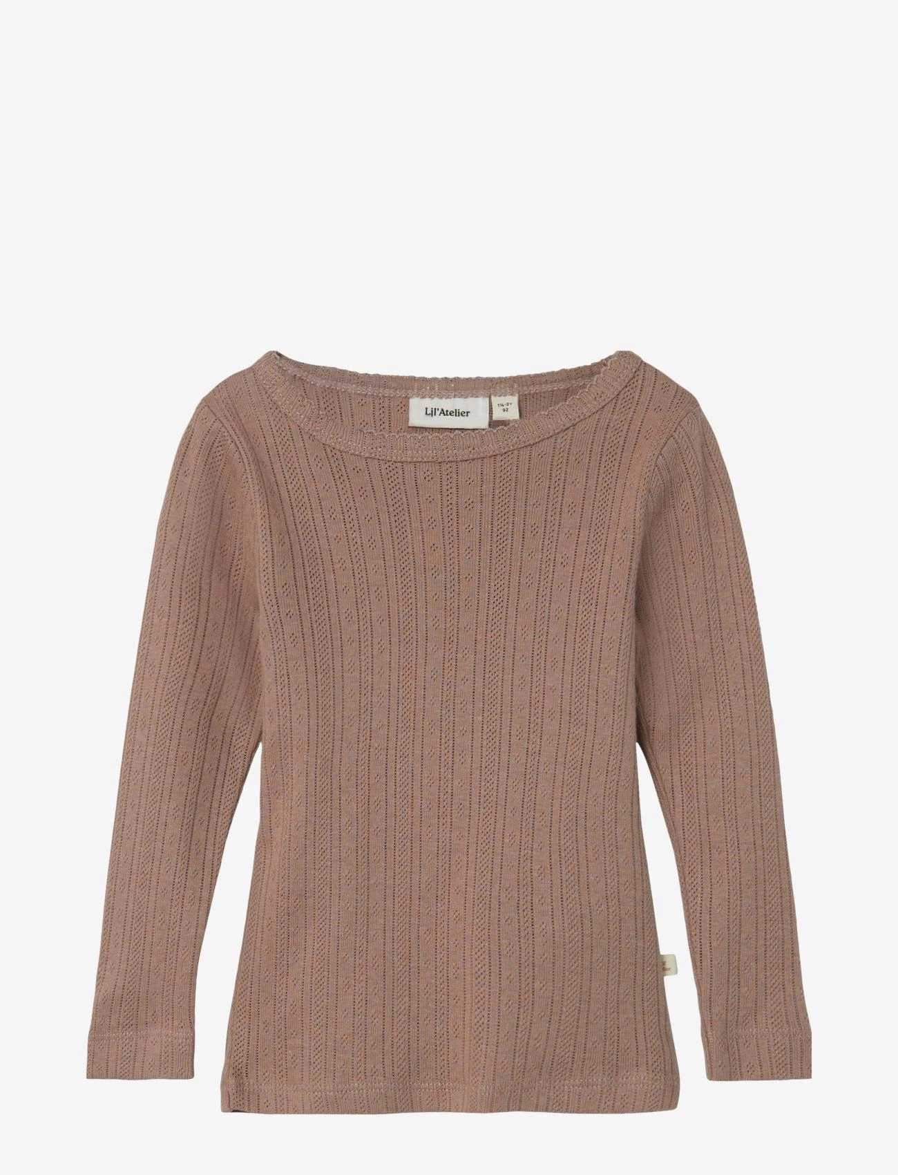 Lil'Atelier - NMFRACHEL LS SLIM TOP HEA NOV LIL - antler - 0