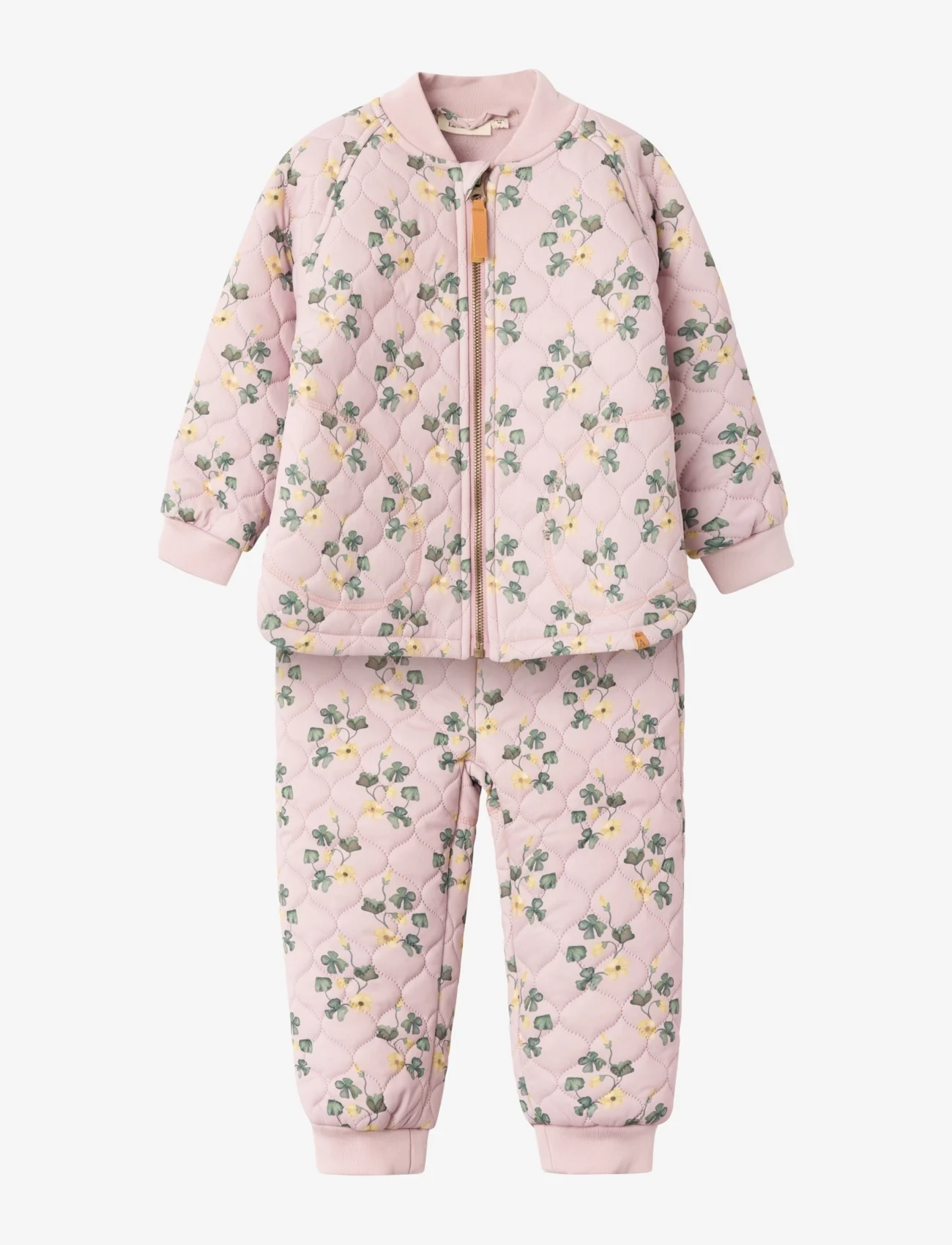 Lil'Atelier - NMFLAJUNO SET QUILT AOP FO LIL - softshell-overalls - violet ice - 0