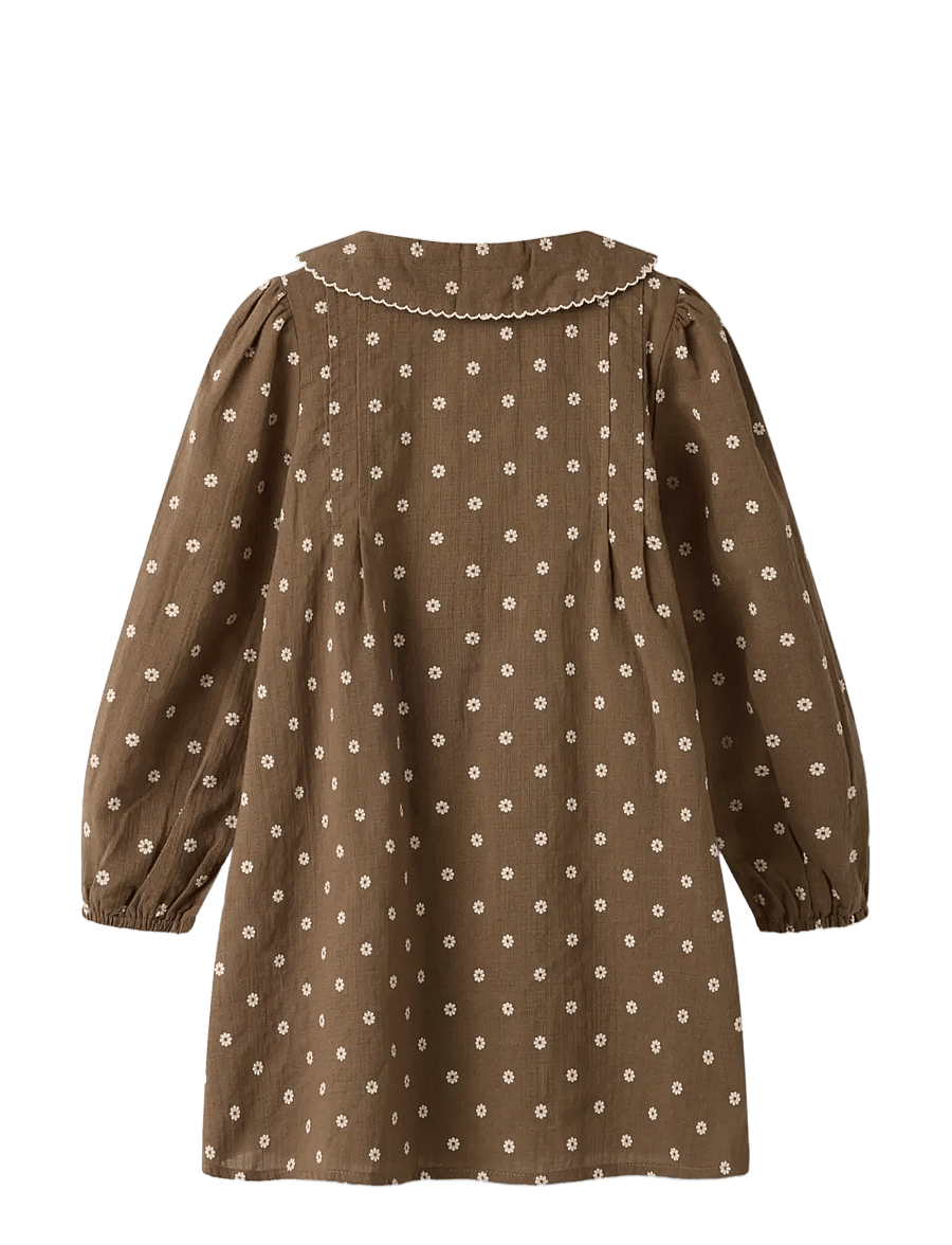 Lil'Atelier - NMFHULLA LS LOOSE DRESS LIL - langærmede babykjoler - teak - 2