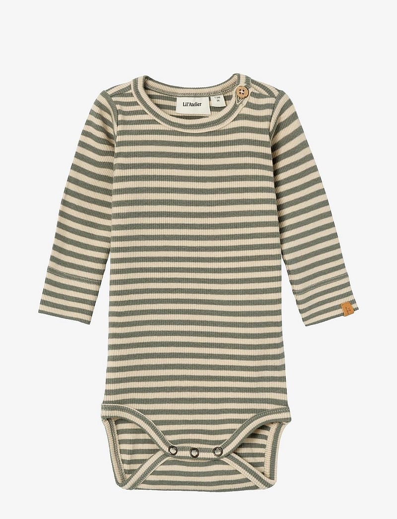Lil'Atelier - NBMGAGO LS SLIM BODY LIL NOOS - långärmade bodies - fog - 1