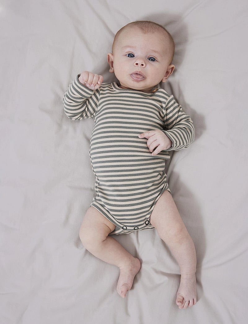 Lil'Atelier - NBMGAGO LS SLIM BODY LIL NOOS - långärmade bodies - fog - 5