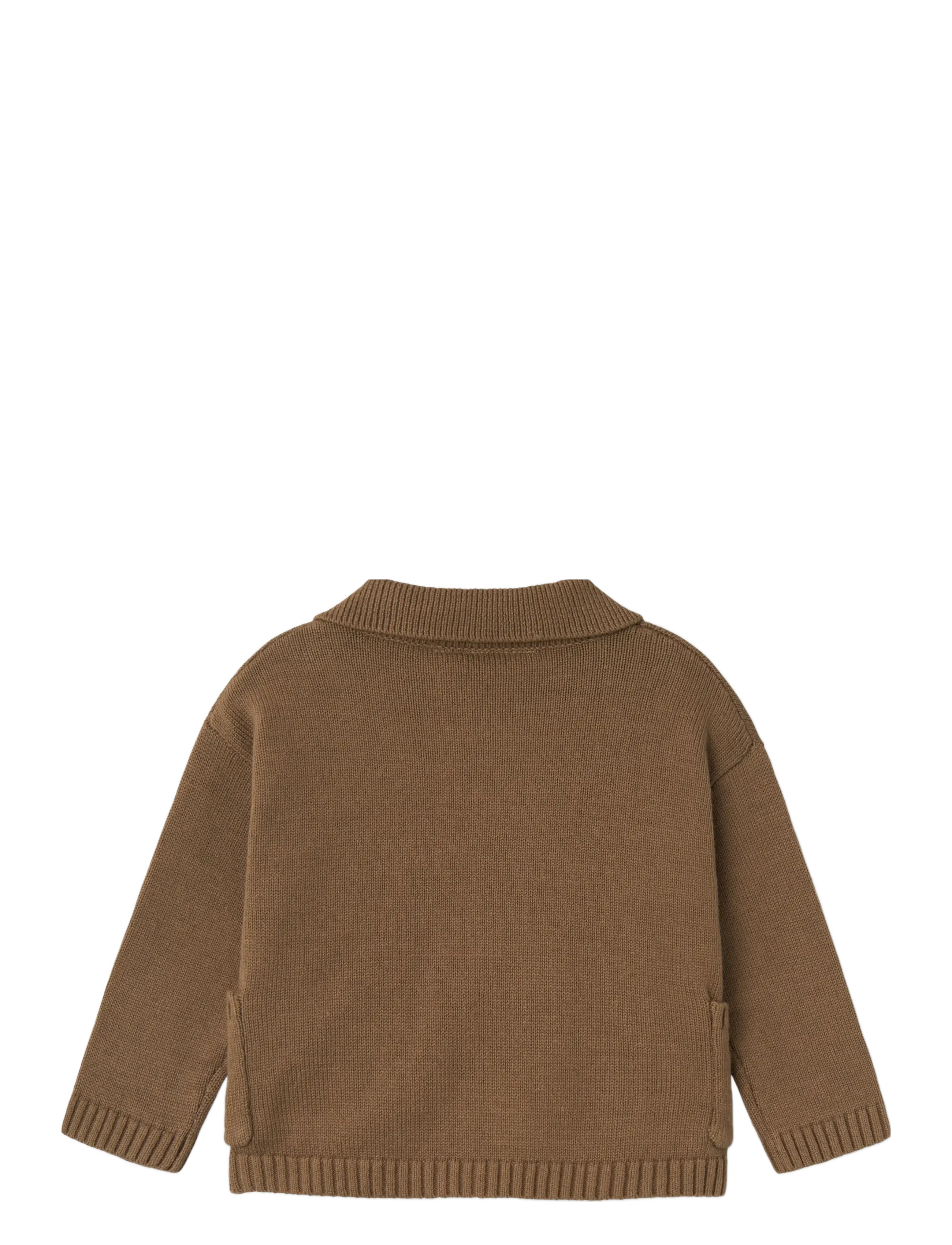 Lil'Atelier - NMMTHEO LS LOOSE KNIT CARD LIL - shitake - 1