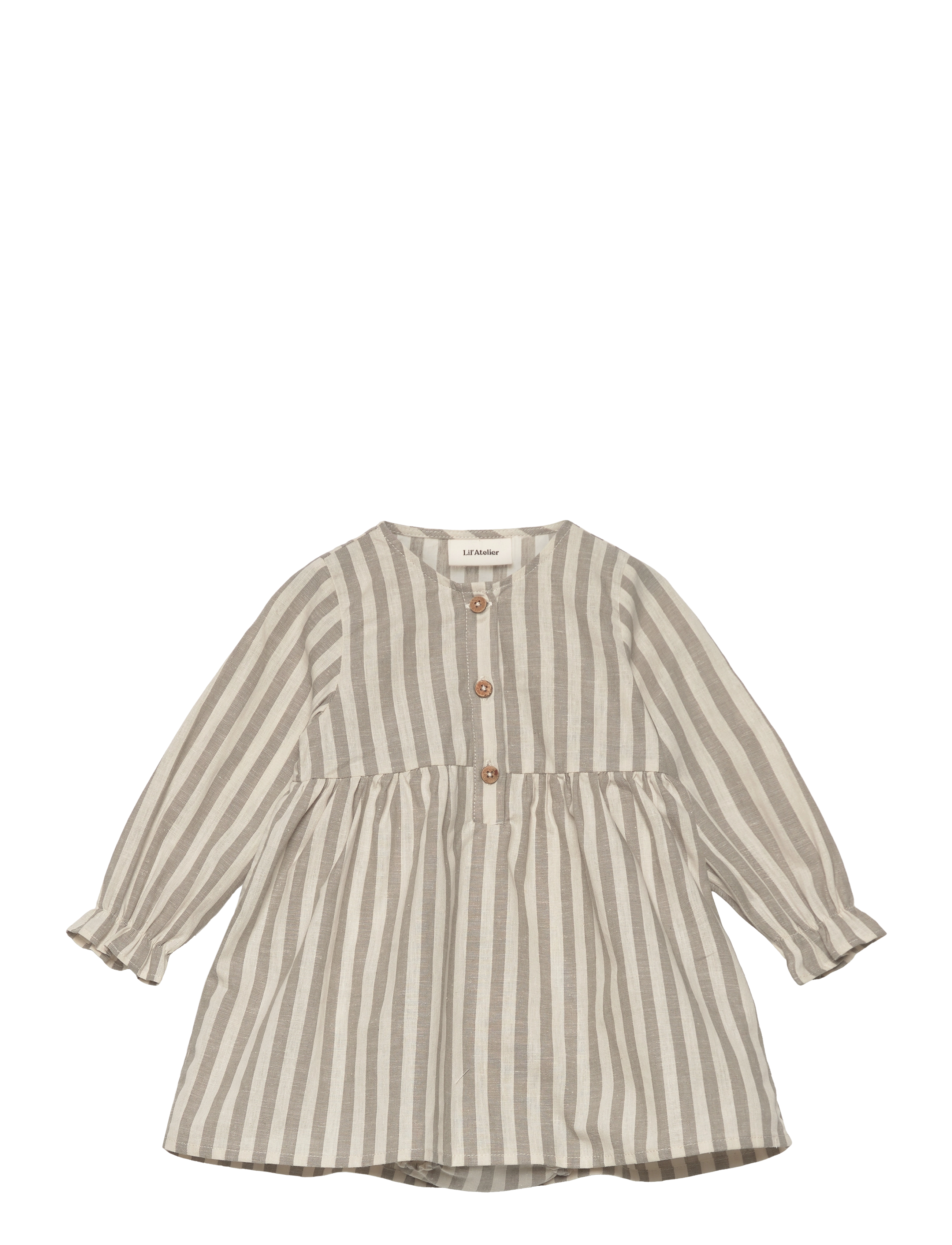 NBFDINO LS LOOSE BODY DRESS LIL - TURTLEDOVE