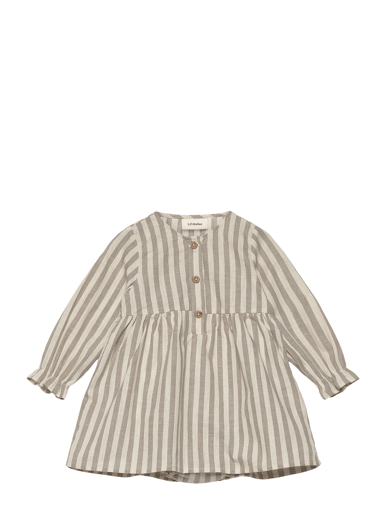NBFDINO LS LOOSE BODY DRESS LIL - TURTLEDOVE
