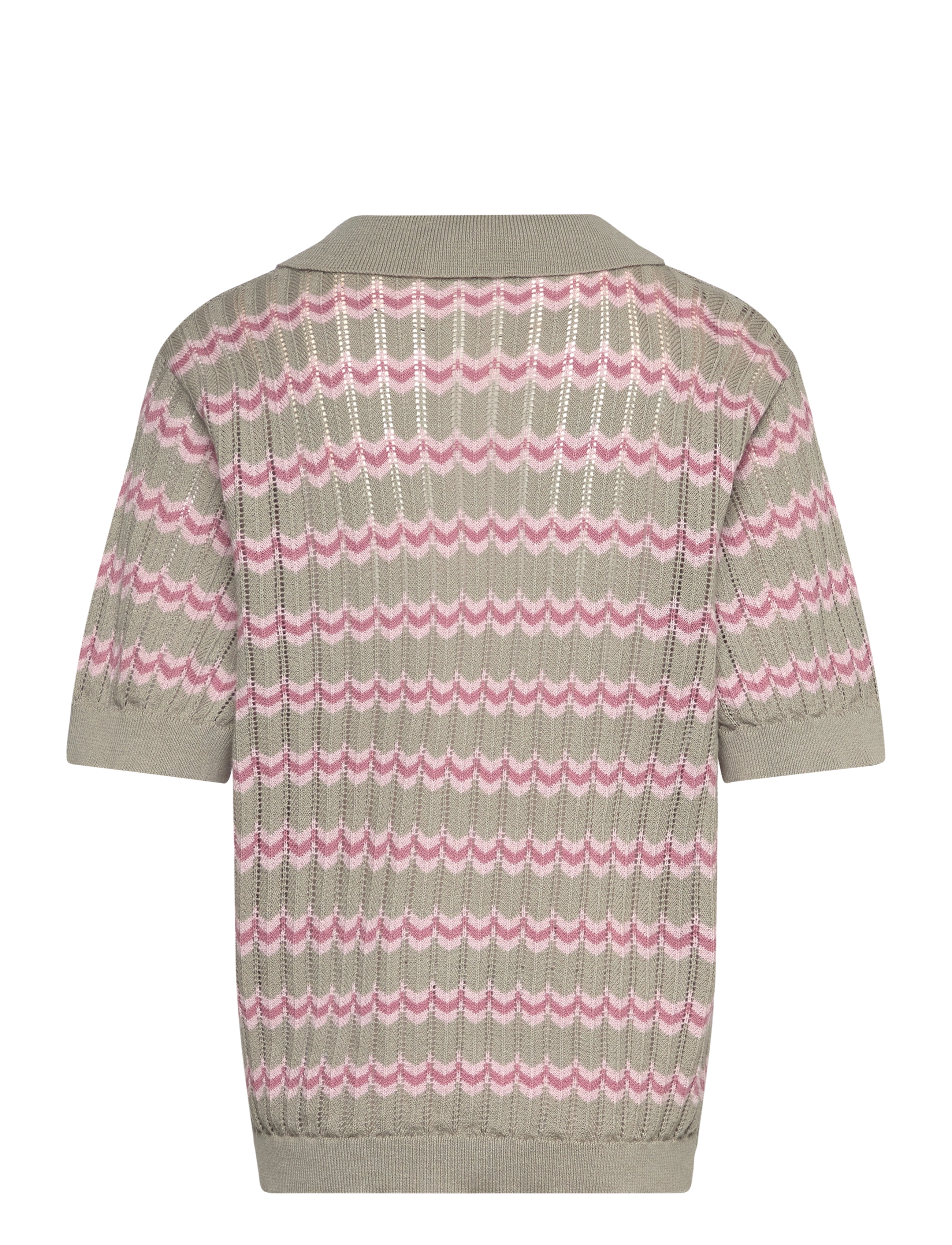 Lil'Atelier - NMFDANITA SS KNIT POLO LIL - dried sage - 2