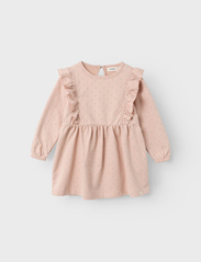 Lil'Atelier - NMFFANJA LS SWEAT DRESS LIL - pikkade varrukatega vabaaja kleidid - rose dust - 2