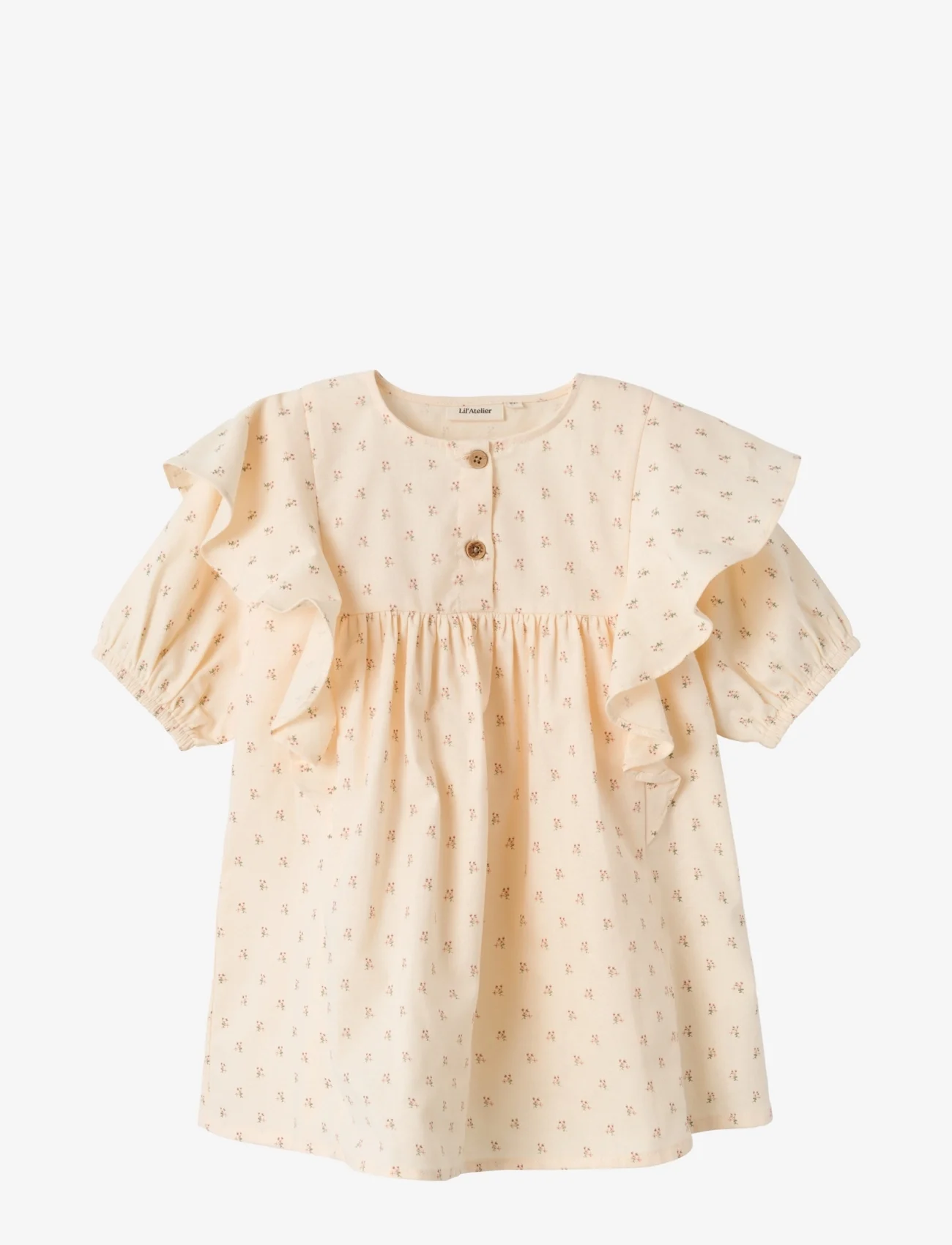 Lil'Atelier - NMFFAMAJA SS LOOSE DRESS LIL - short-sleeved casual dresses - turtledove - 0
