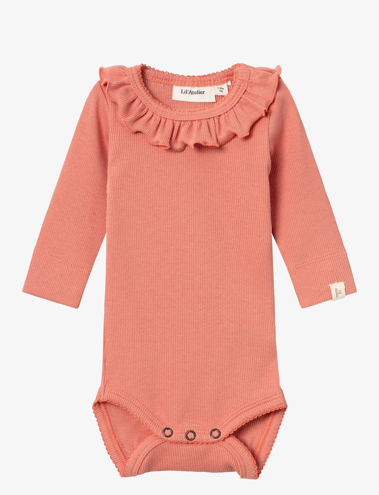 Lil'Atelier - NBFGAGO DIA LS SLIM BODY LIL - long-sleeved bodies - canyon clay - 0