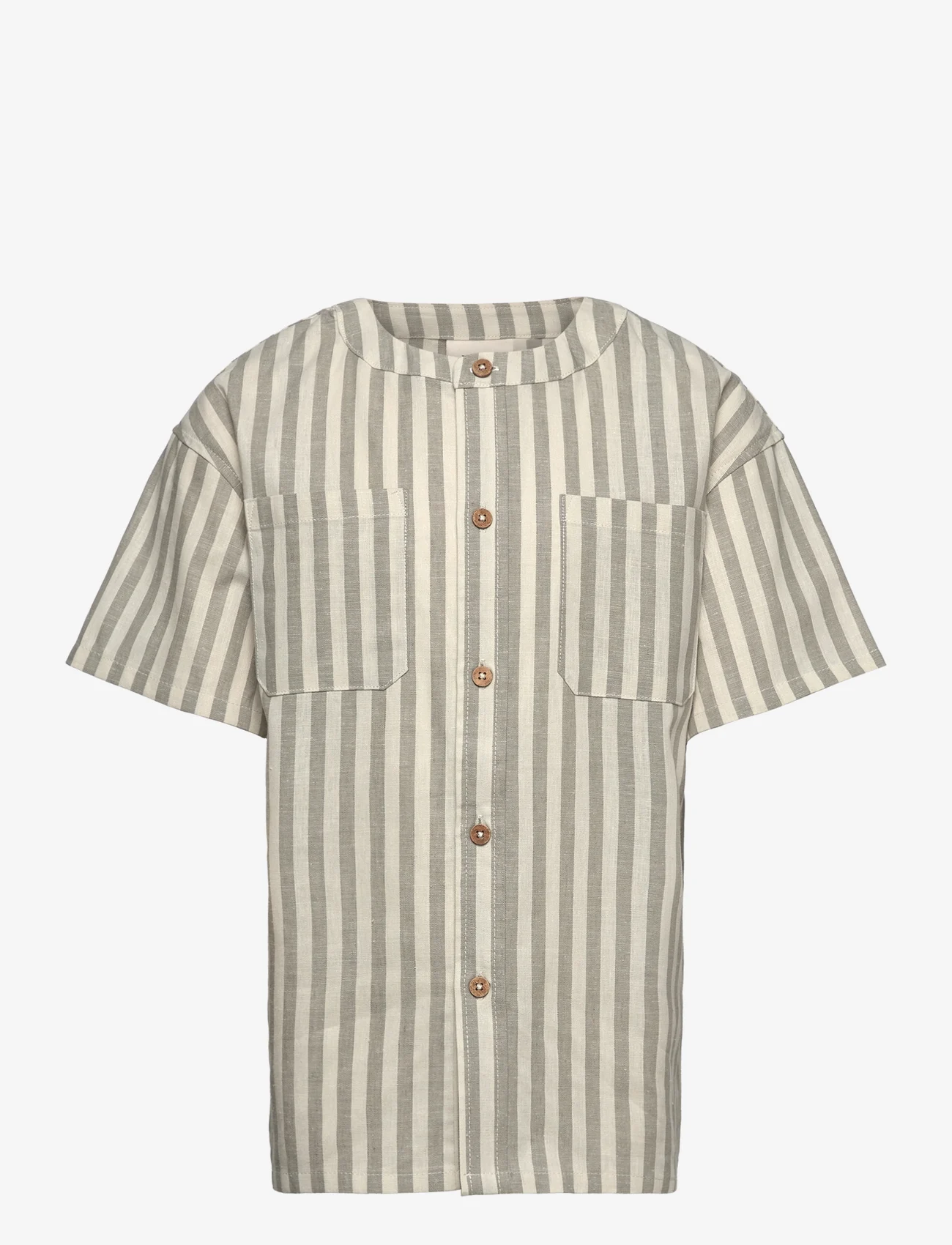 Lil'Atelier - NMMDINO SS LOOSE SHIRT LIL - kortärmade skjortor - turtledove - 0