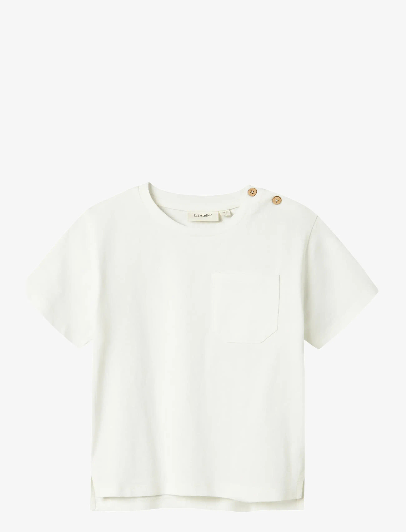 Lil'Atelier - NMMDOLAN SS LOOSE TOP LIL NOOS - short-sleeved t-shirts - coconut milk - 0