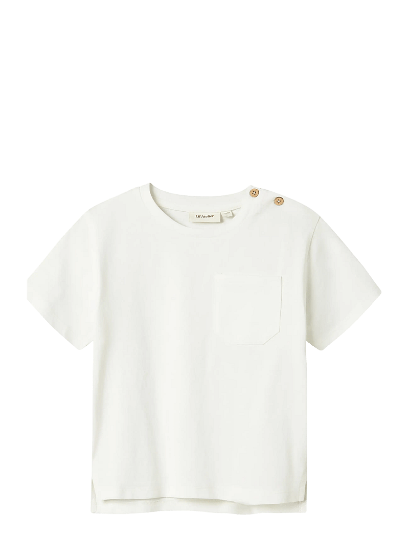 Lil'Atelier - NMMDOLAN SS LOOSE TOP LIL NOOS - short-sleeved t-shirts - coconut milk - 0