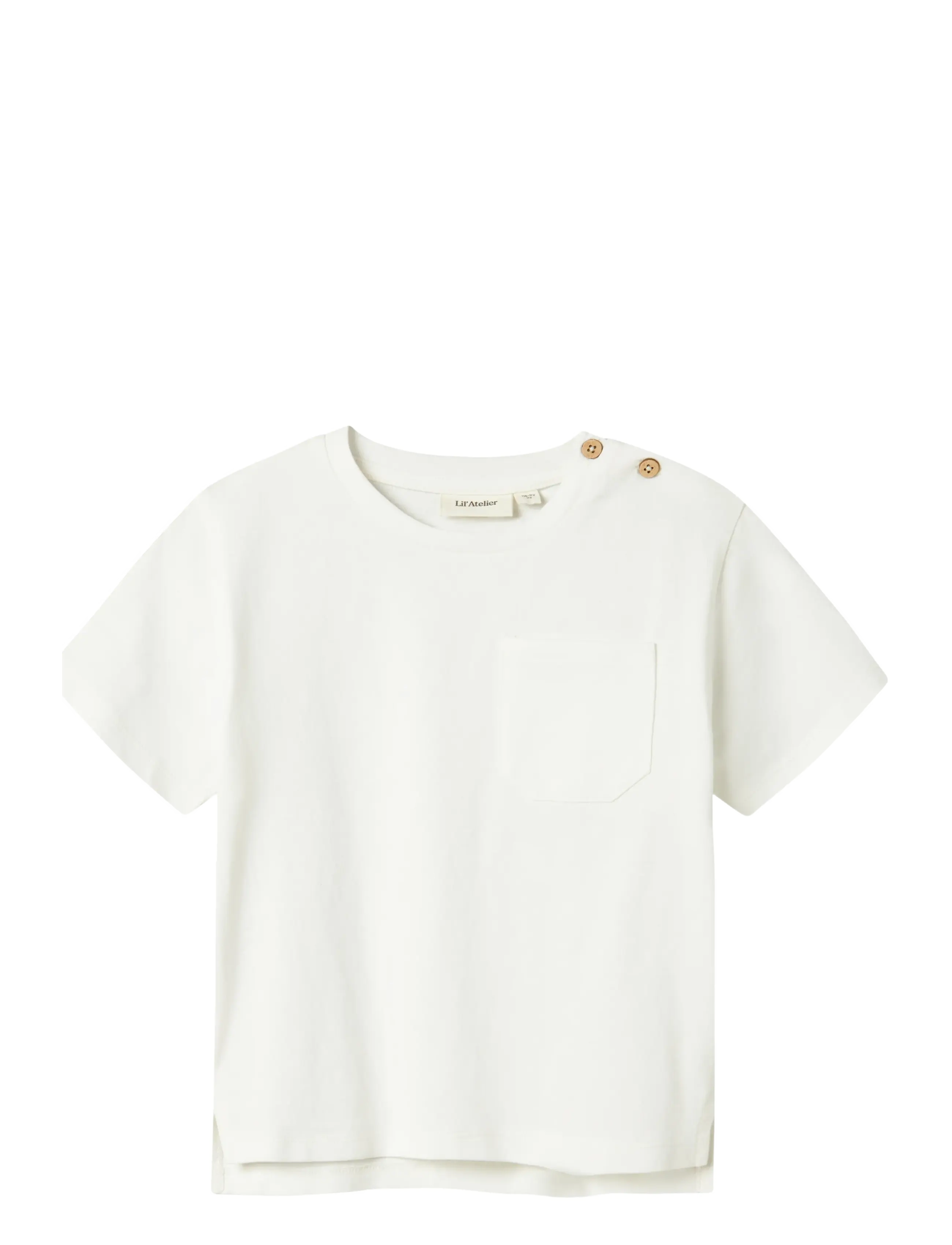 Lil'Atelier NMMDOLAN SS LOOSE TOP LIL NOOS - App deal - COCONUT MILK / white