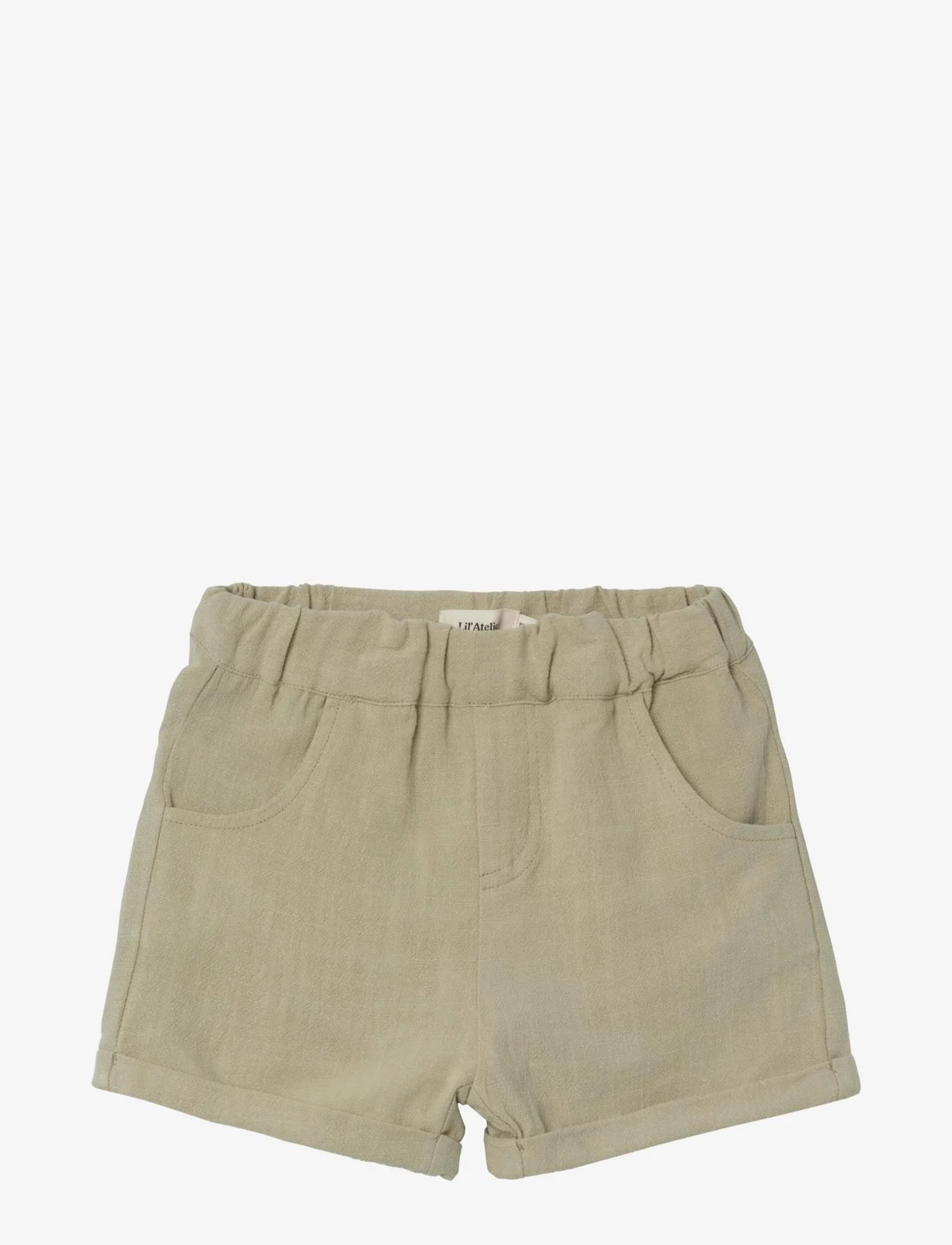 Lil'Atelier - NMMDOLIE FIN LOOSE SHORTS LIL - sweatshorts - moss gray - 0