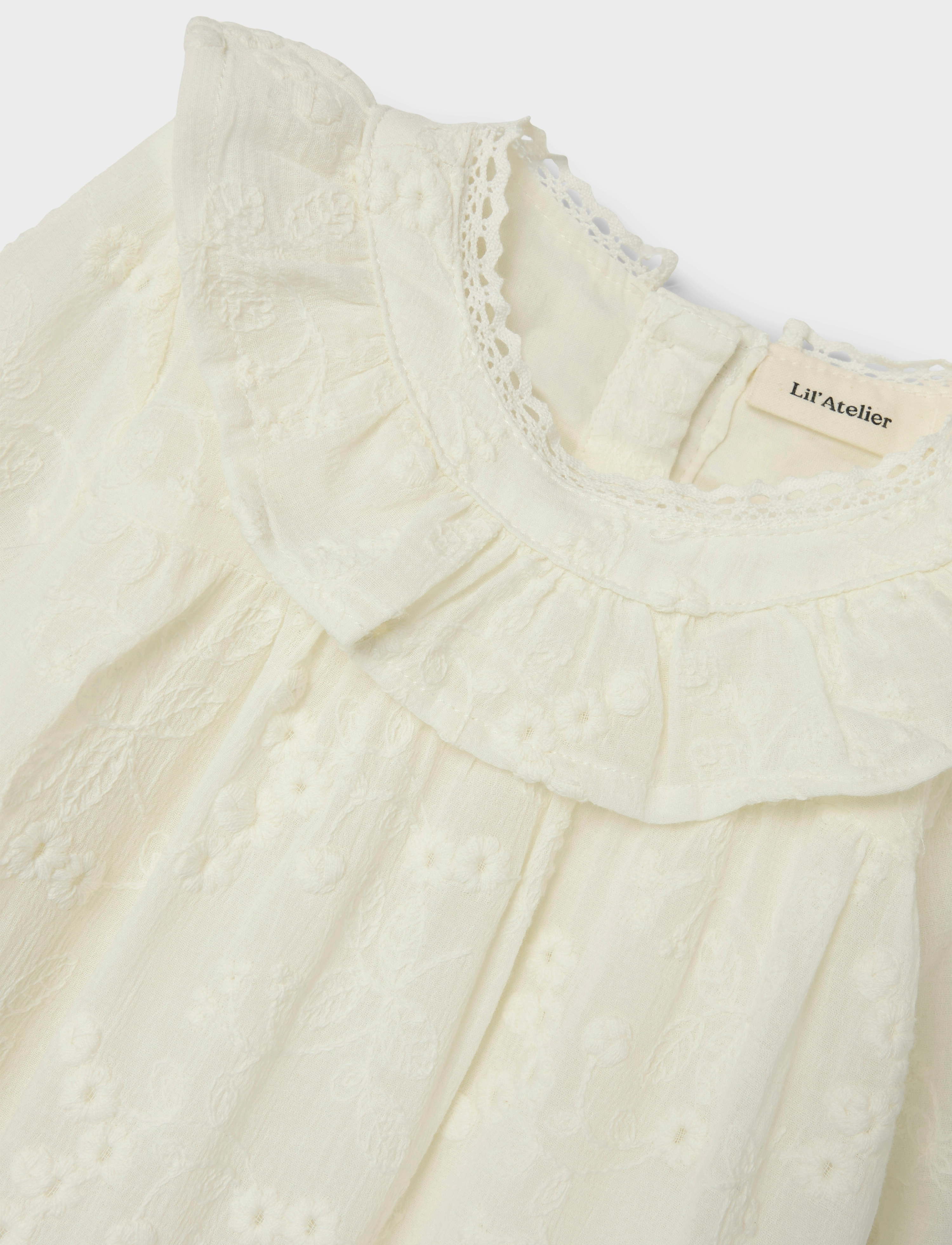 Lil'Atelier - NBFFAUNA LS OCCASION DRESS LIL - coconut milk - 5