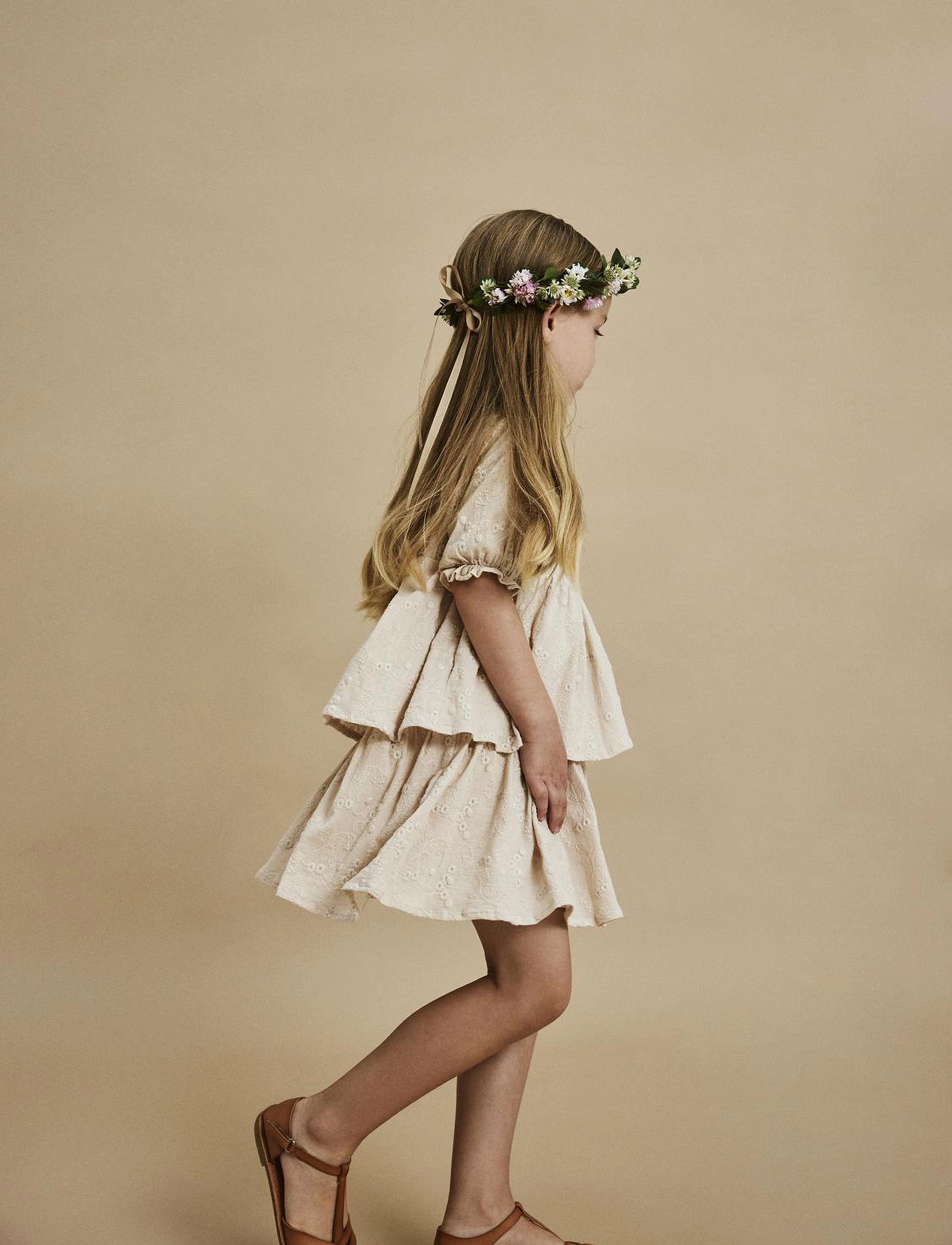 Lil'Atelier - NMFFAUNA SS LOOSE DRESS LIL - sandshell - 5