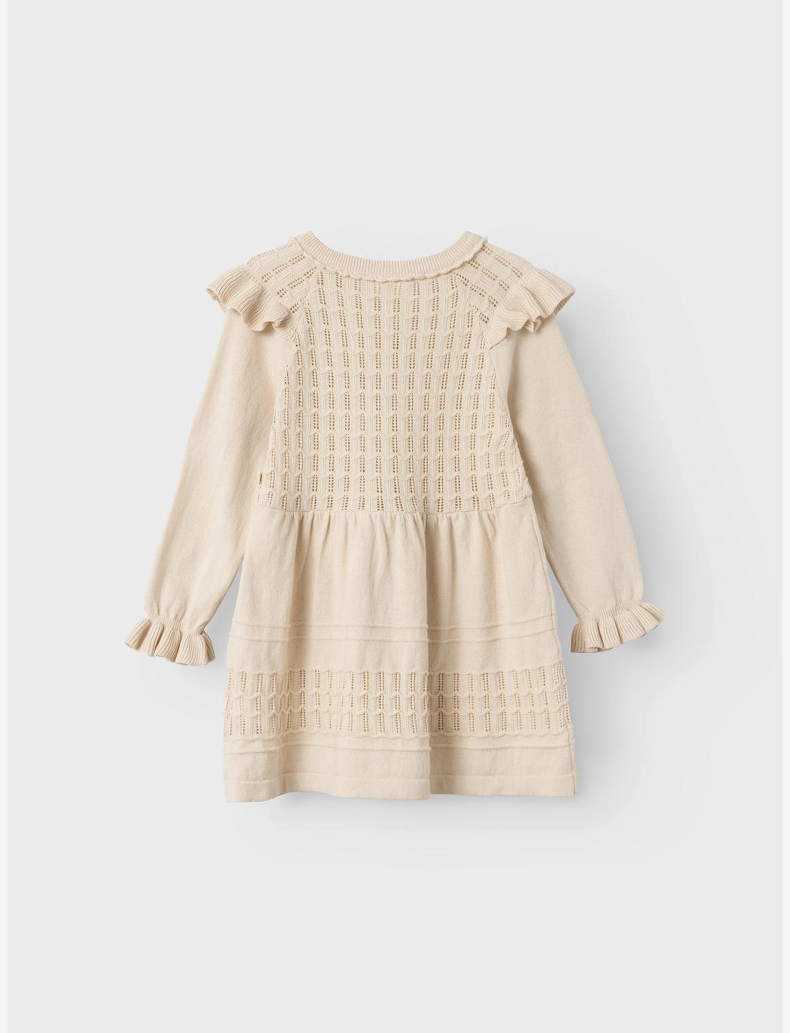 Lil'Atelier - NMFFAUCI LS KNIT DRESS LIL - sandshell - 1