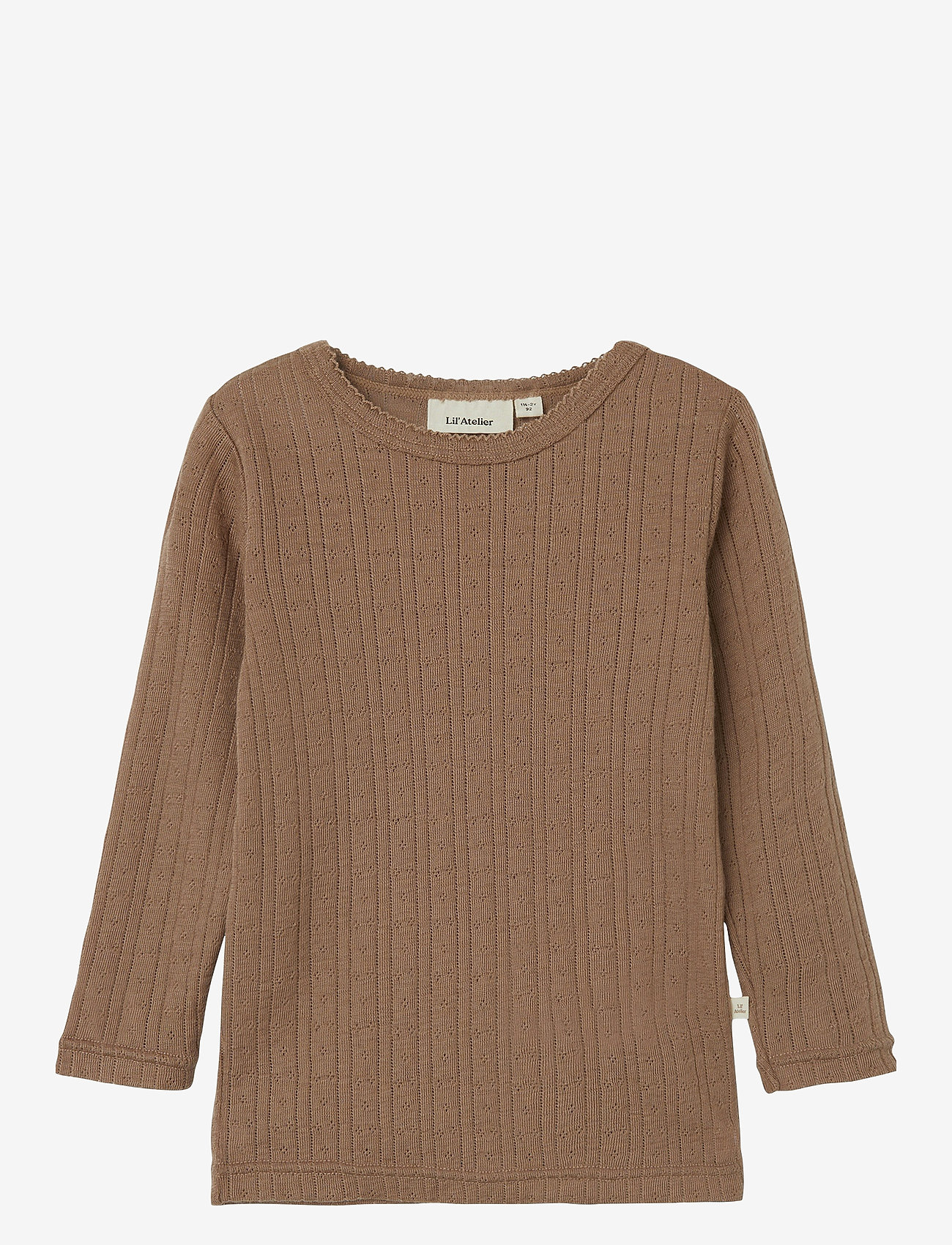 Lil'Atelier - NMFNAIMA LS WOOL TOP LIL - beaver fur - 0