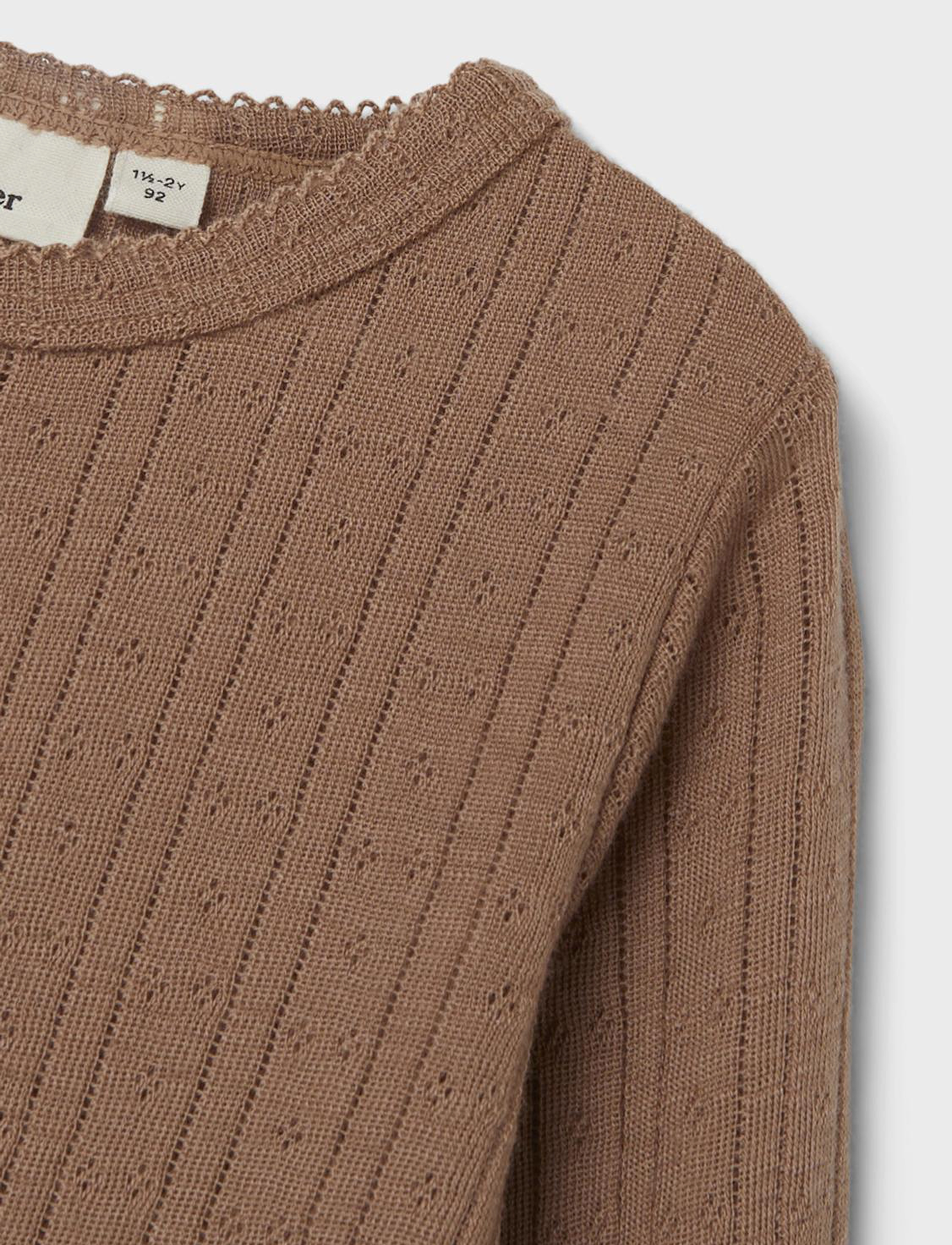 Lil'Atelier - NMFNAIMA LS WOOL TOP LIL - beaver fur - 2