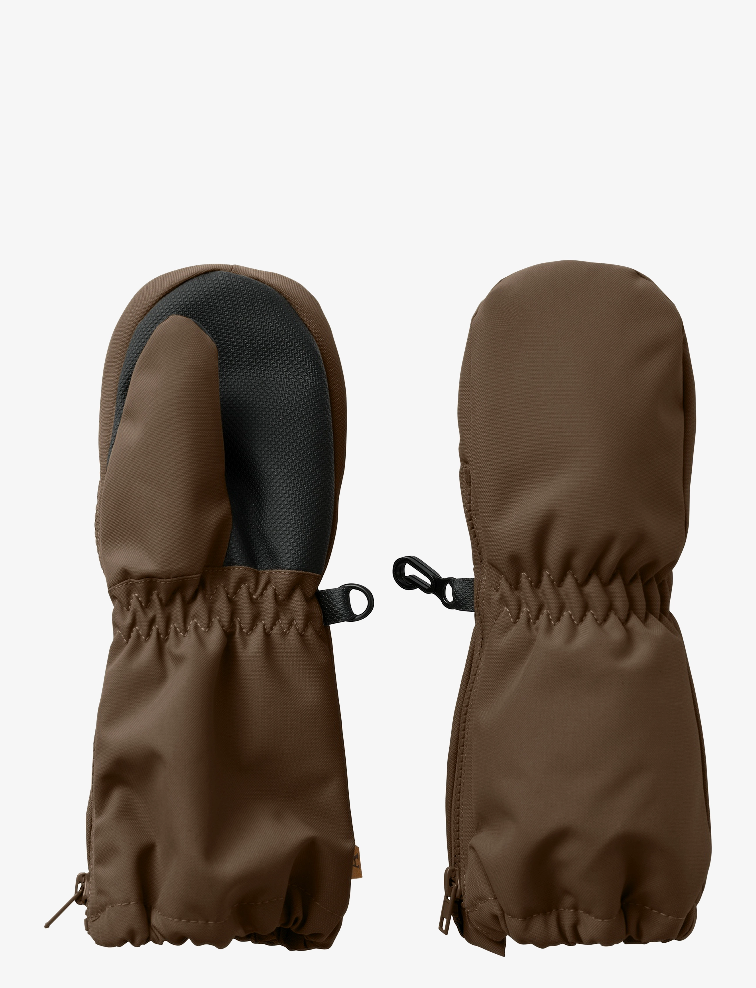 NMNLASNOW10 MITTEN SOLID 1FO LIL - DARK EARTH