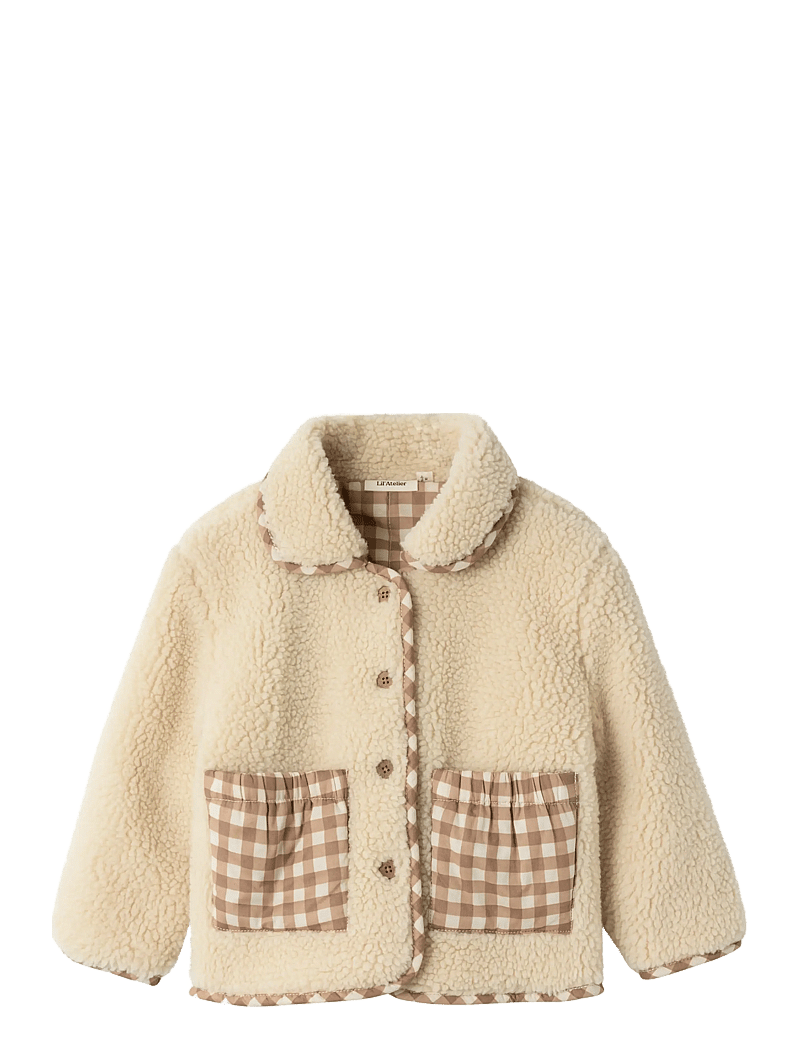 Lil'Atelier - NMFNAOLIN LOOSE JACKET LIL - faux fur jakker - sandshell - 1