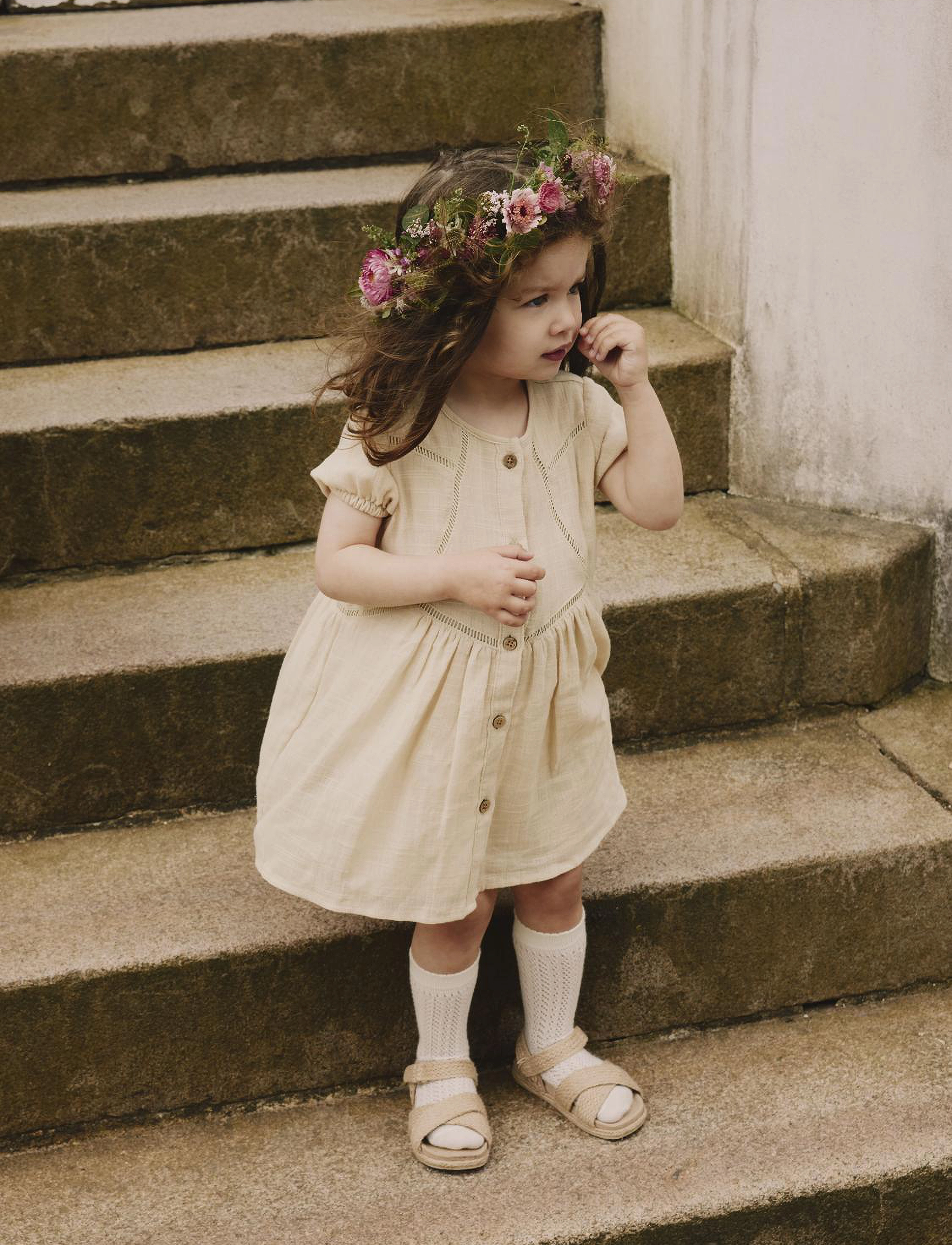 Lil'Atelier - NMFHALLA SS LOOSE DRESS LIL - bleached sand - 3