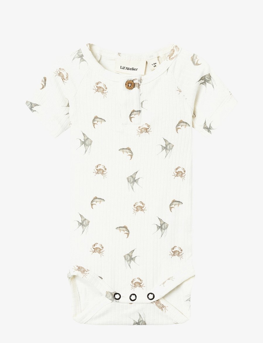 Lil'Atelier - NBMGIO SS SLIM BODY LIL - coconut milk - 0