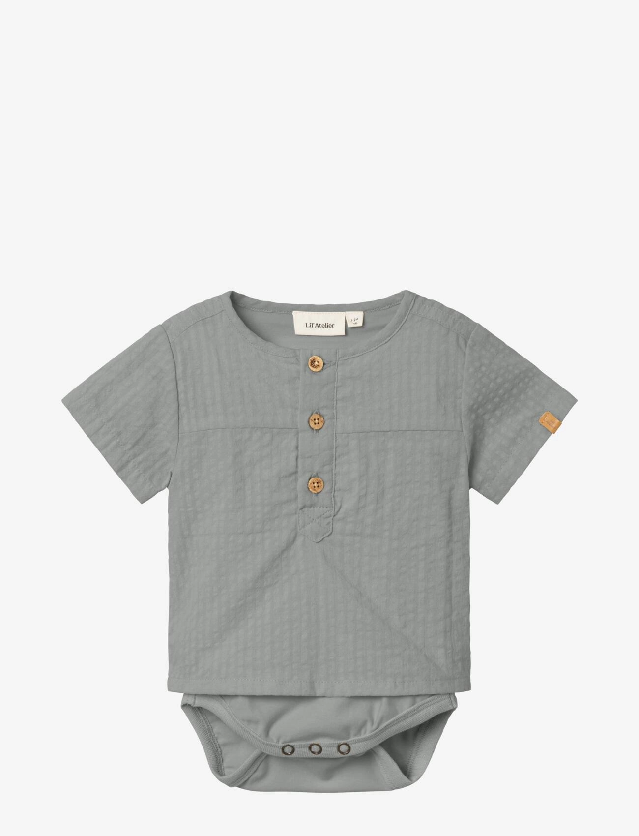 NBMHOMAN SS LOOSE BODY SHIRT LIL - LIMESTONE