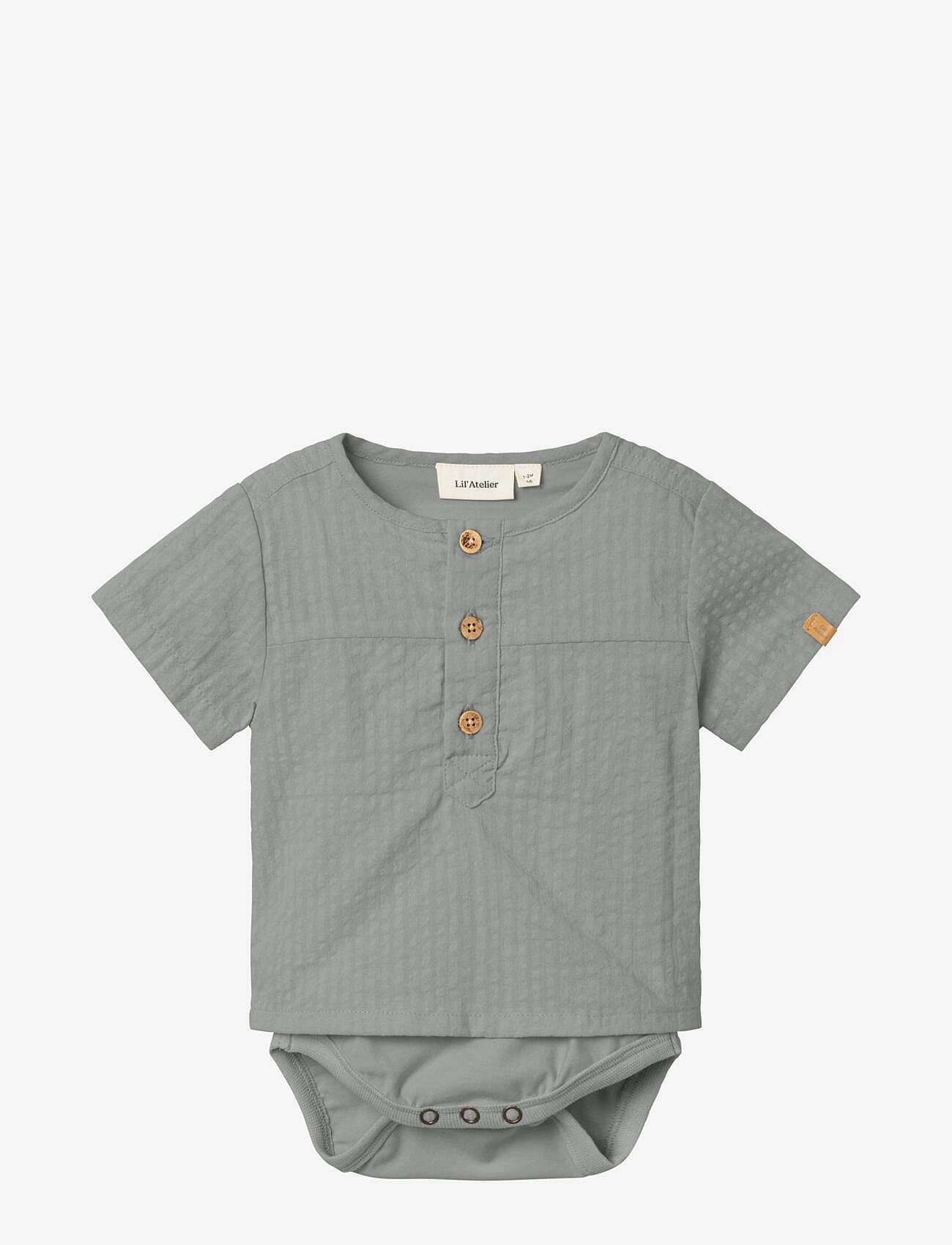 NBMHOMAN SS LOOSE BODY SHIRT LIL - LIMESTONE