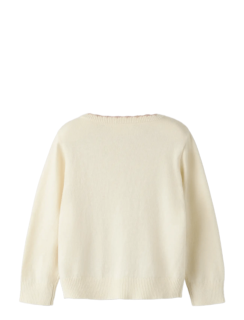 Lil'Atelier - NMFSARAN LS KNIT CARD LIL - cardigans - turtledove - 1