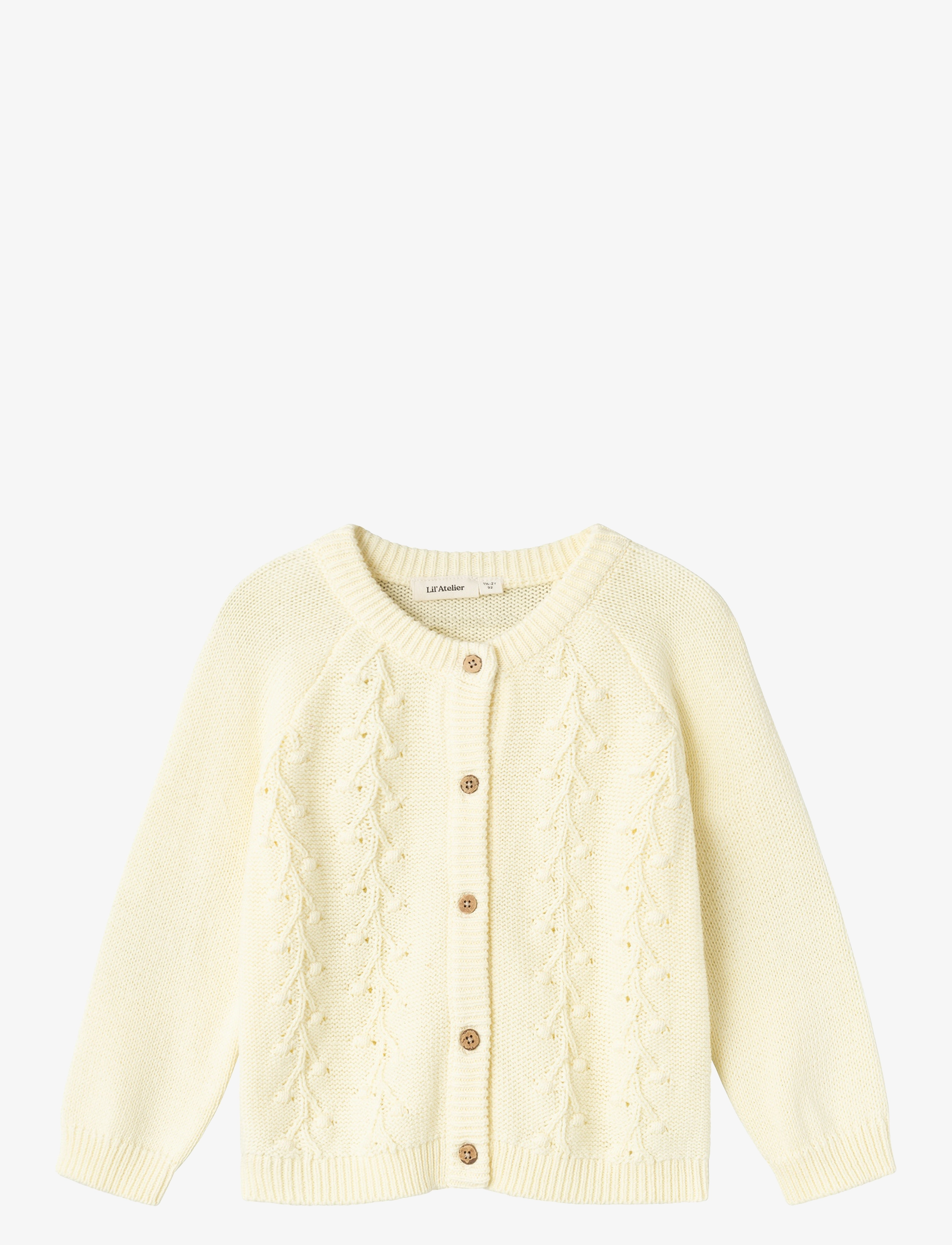 Lil'Atelier - NMFKAJA LS KNIT CARD LIL - lemon icing - 1