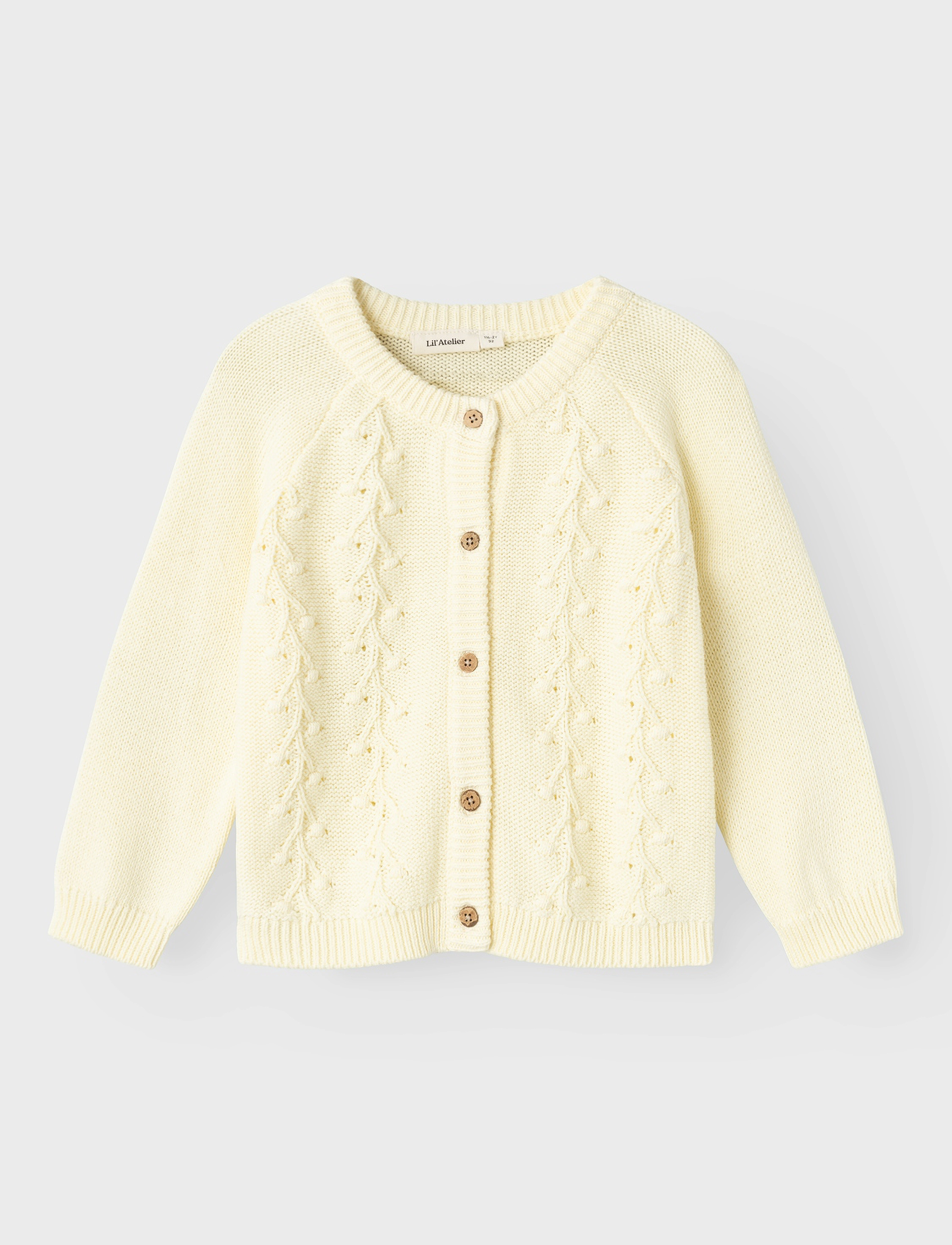 Lil'Atelier - NMFKAJA LS KNIT CARD LIL - lemon icing - 4
