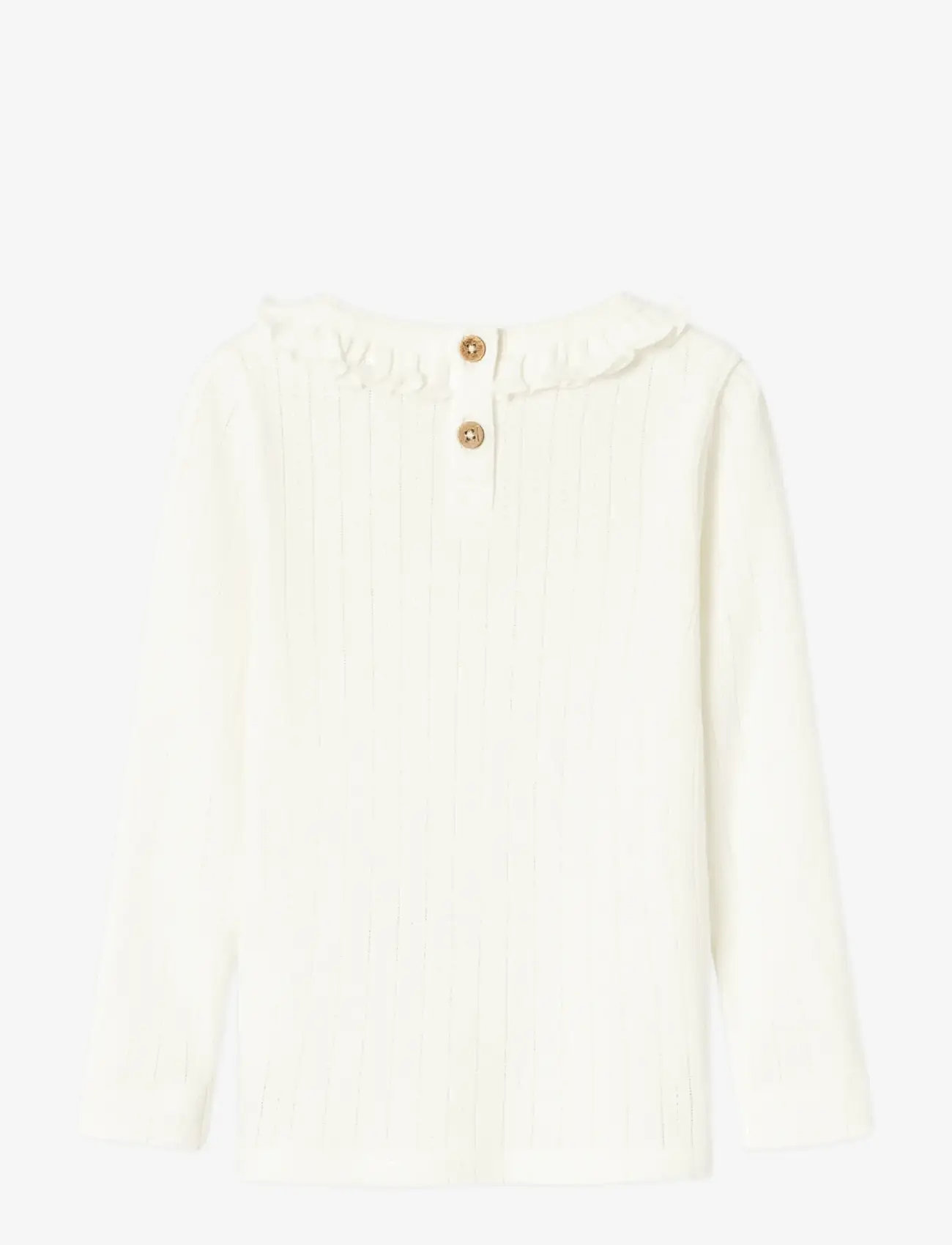 Lil'Atelier - NMFRACHEL NIS LS SLIM TOP LIL NOOS - langærmede t-shirts - coconut milk - 2