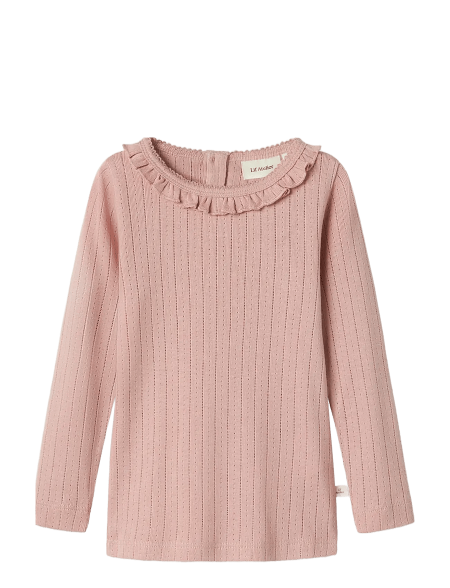 Lil'Atelier - NMFRACHEL NIS LS SLIM TOP LIL NOOS - marškinėliai ilgomis rankovėmis - misty rose - 1