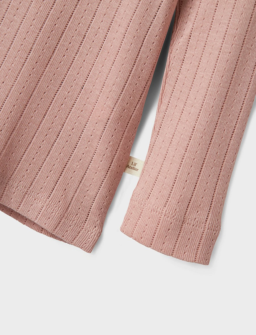 Lil'Atelier - NMFRACHEL NIS LS SLIM TOP LIL NOOS - marškinėliai ilgomis rankovėmis - misty rose - 3