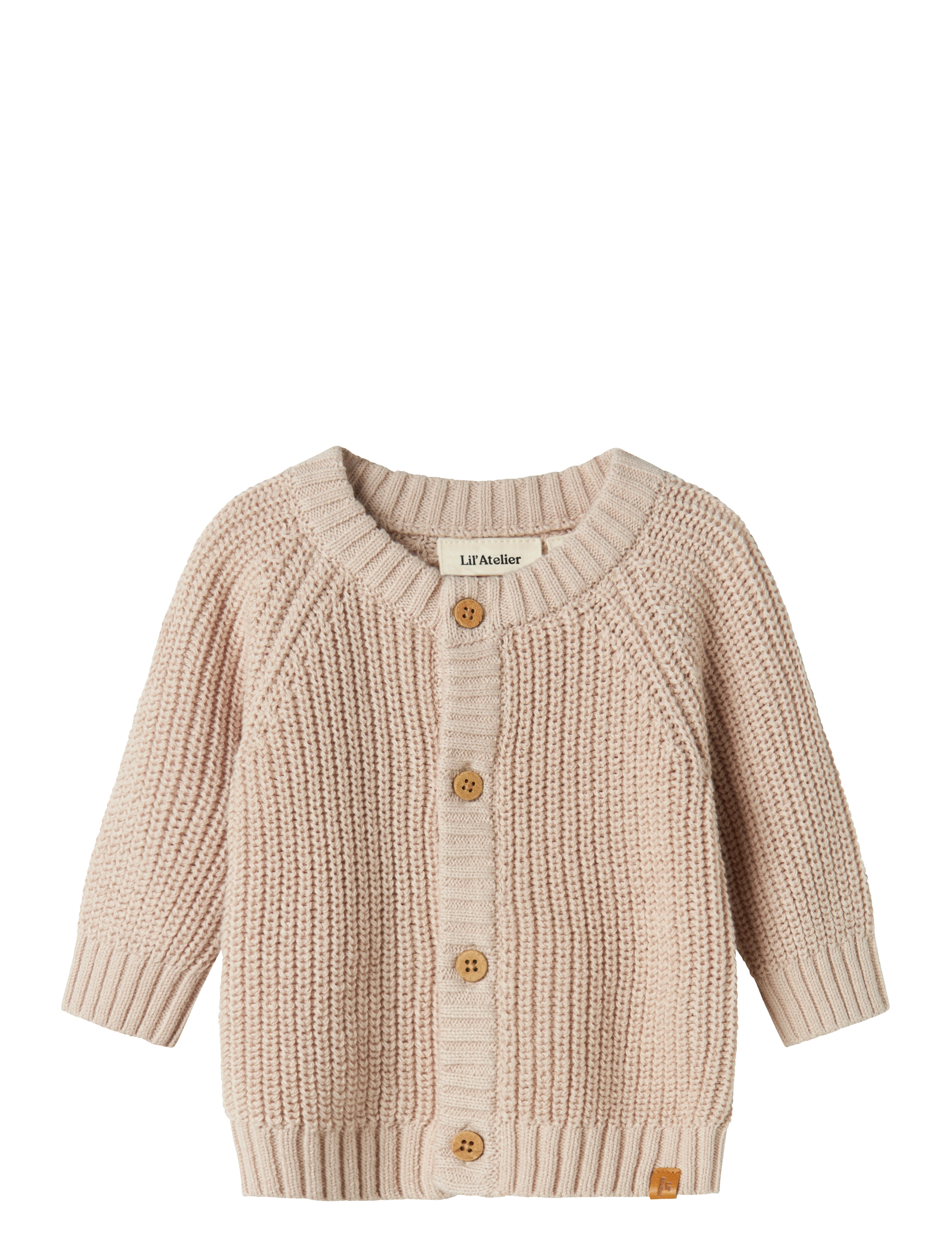 NBNEMLEN LS KNIT CARD LIL NOOS - GRAY MORN