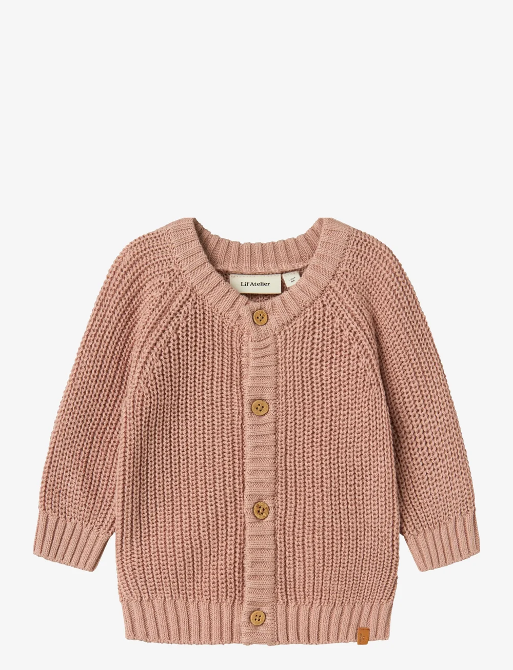 Lil'Atelier - NBNEMLEN LS KNIT CARD LIL NOOS - cardigans - misty rose - 1