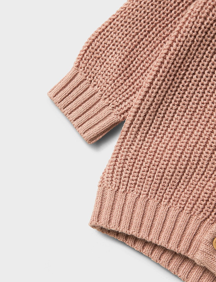 Lil'Atelier - NBNEMLEN LS KNIT CARD LIL NOOS - cardigans - misty rose - 3