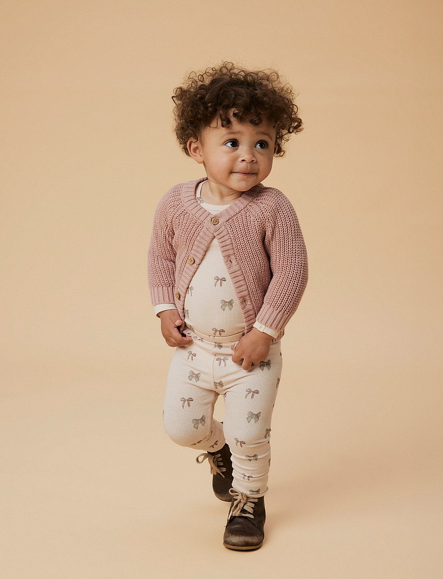 Lil'Atelier - NBNEMLEN LS KNIT CARD LIL NOOS - cardigans - misty rose - 4