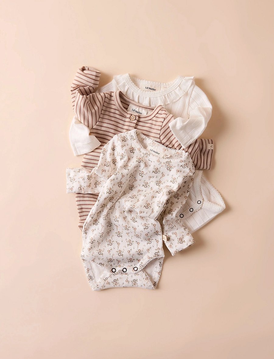 Lil'Atelier - NBFRACHEL NIS LS SLIM BODY LIL NOOS - langärmelige bodys - coconut milk - 0