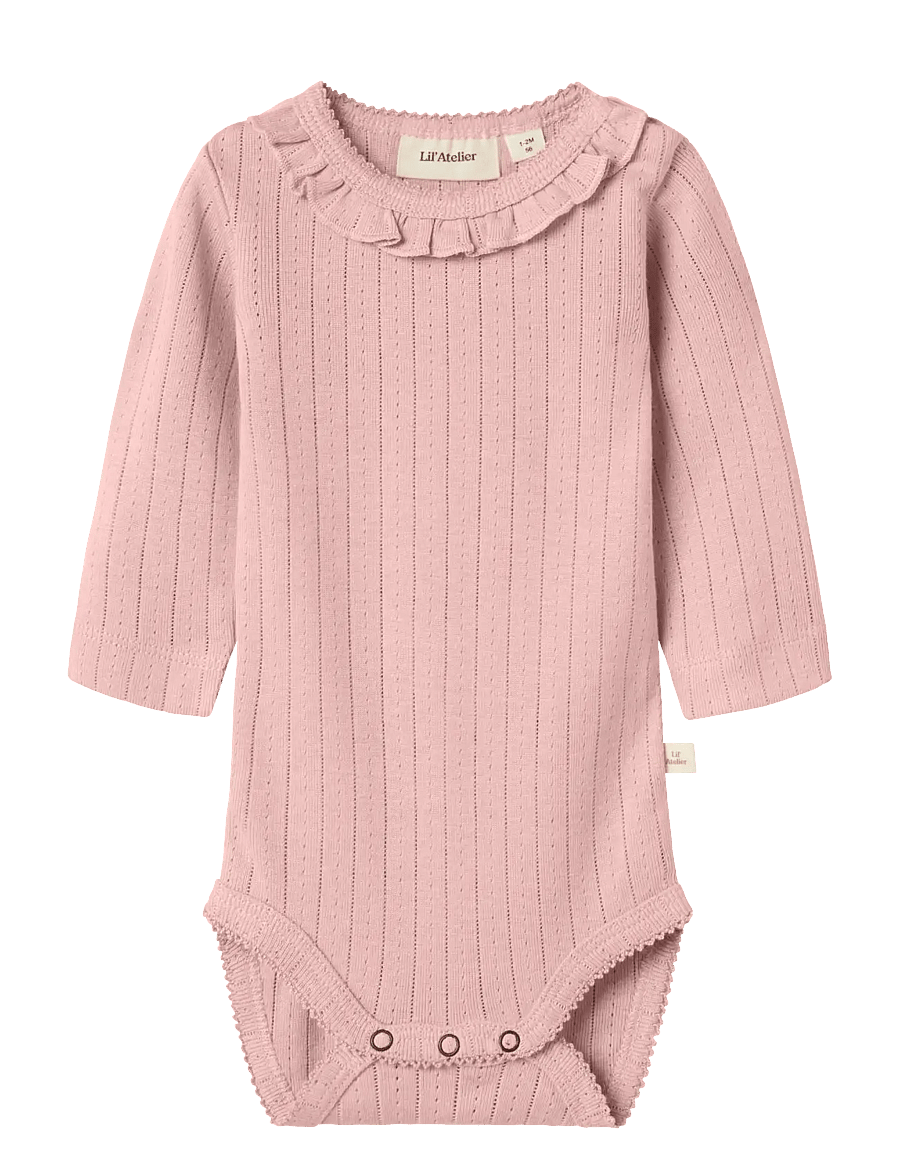 Lil'Atelier - NBFRACHEL NIS LS SLIM BODY LIL NOOS - pikkade varrukatega bodid - misty rose - 1