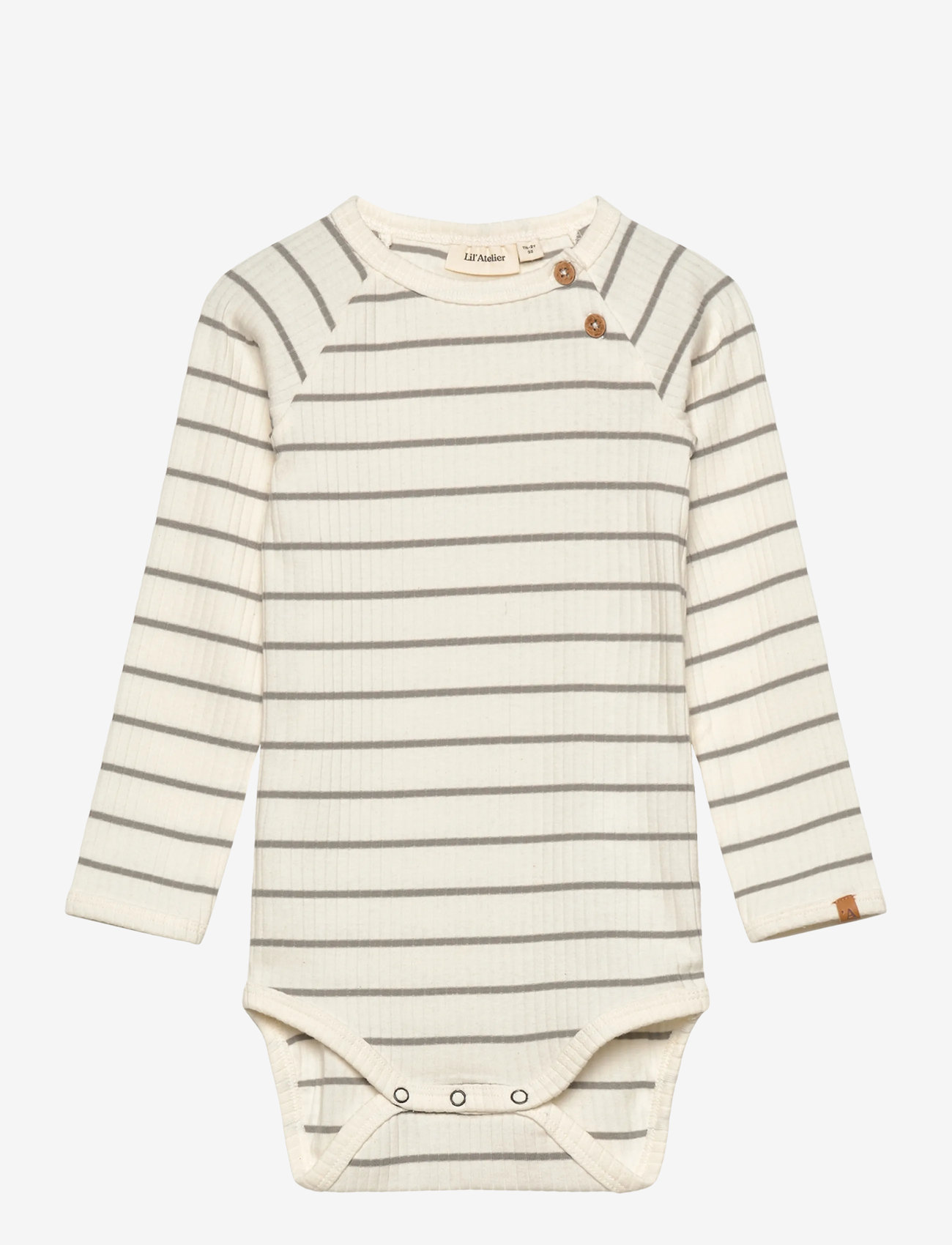 Lil'Atelier - NBMKAIL LS SLIM BODY LIL NOOS - langærmede bodyer - coconut milk - 1