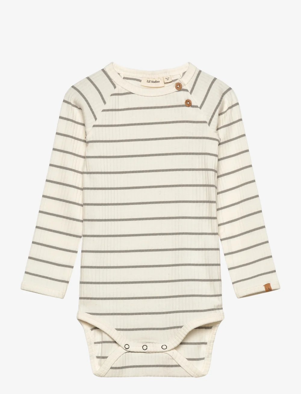 Lil'Atelier - NBMKAIL LS SLIM BODY LIL NOOS - pikkade varrukatega bodid - coconut milk - 1