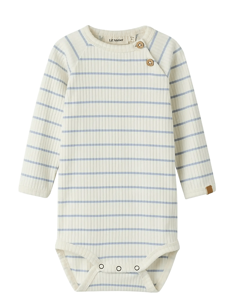 Lil'Atelier - NBMKAIL LS SLIM BODY LIL NOOS - langærmede bodyer - coconut milk - 1