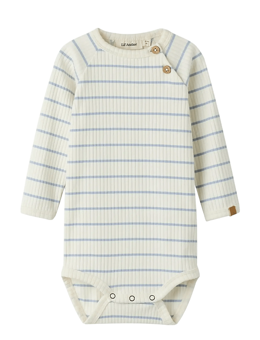 Lil'Atelier - NBMKAIL LS SLIM BODY LIL NOOS - rompers met lange mouwen - coconut milk - 1