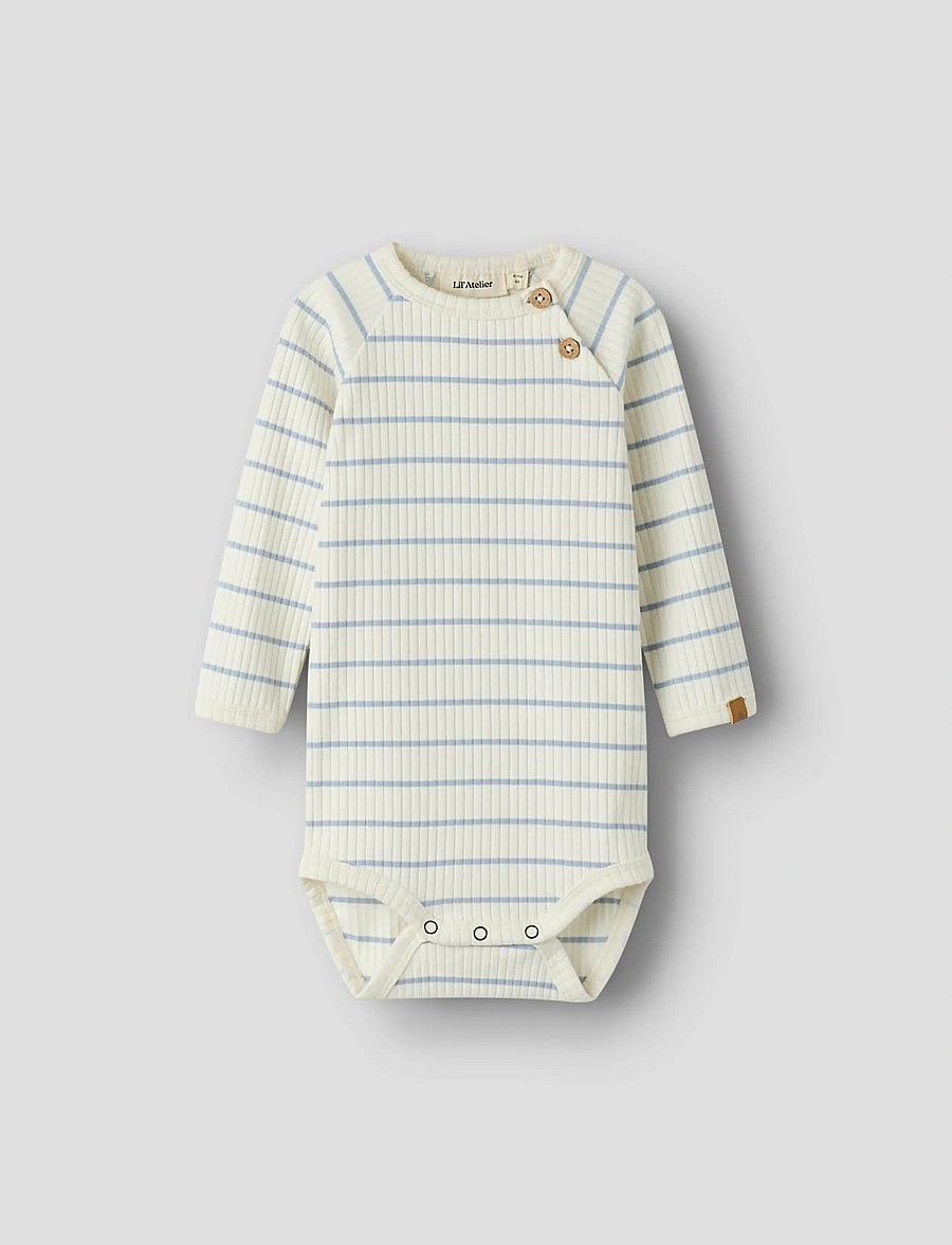 Lil'Atelier - NBMKAIL LS SLIM BODY LIL NOOS - rompers met lange mouwen - coconut milk - 0
