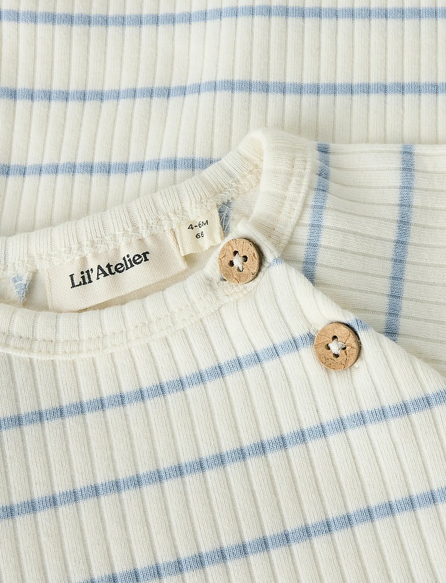 Lil'Atelier - NBMKAIL LS SLIM BODY LIL NOOS - rompers met lange mouwen - coconut milk - 3